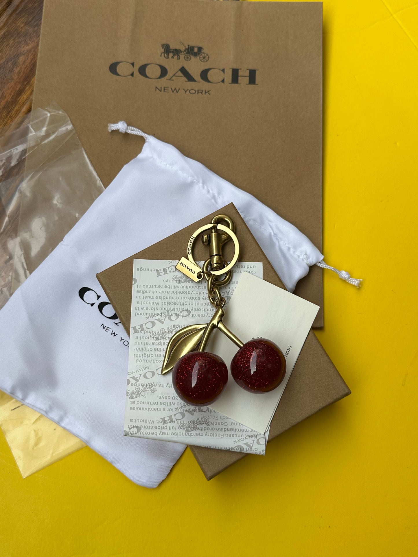 Coach charm keychain