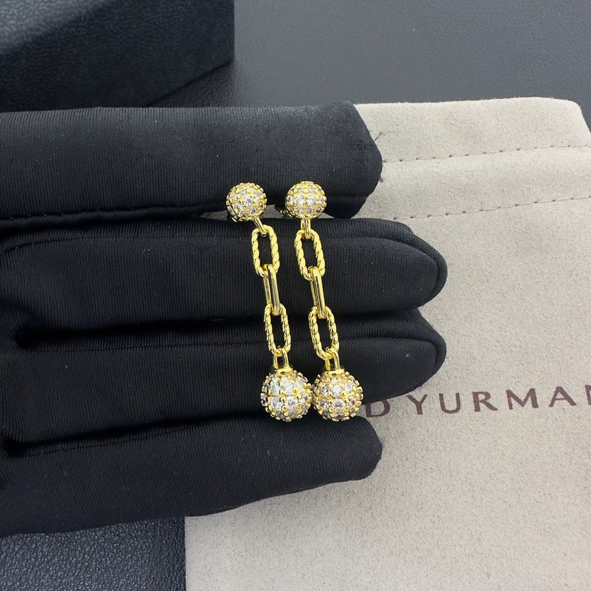 D a v i d Y u r m a n's Earrings ( silver & golden)