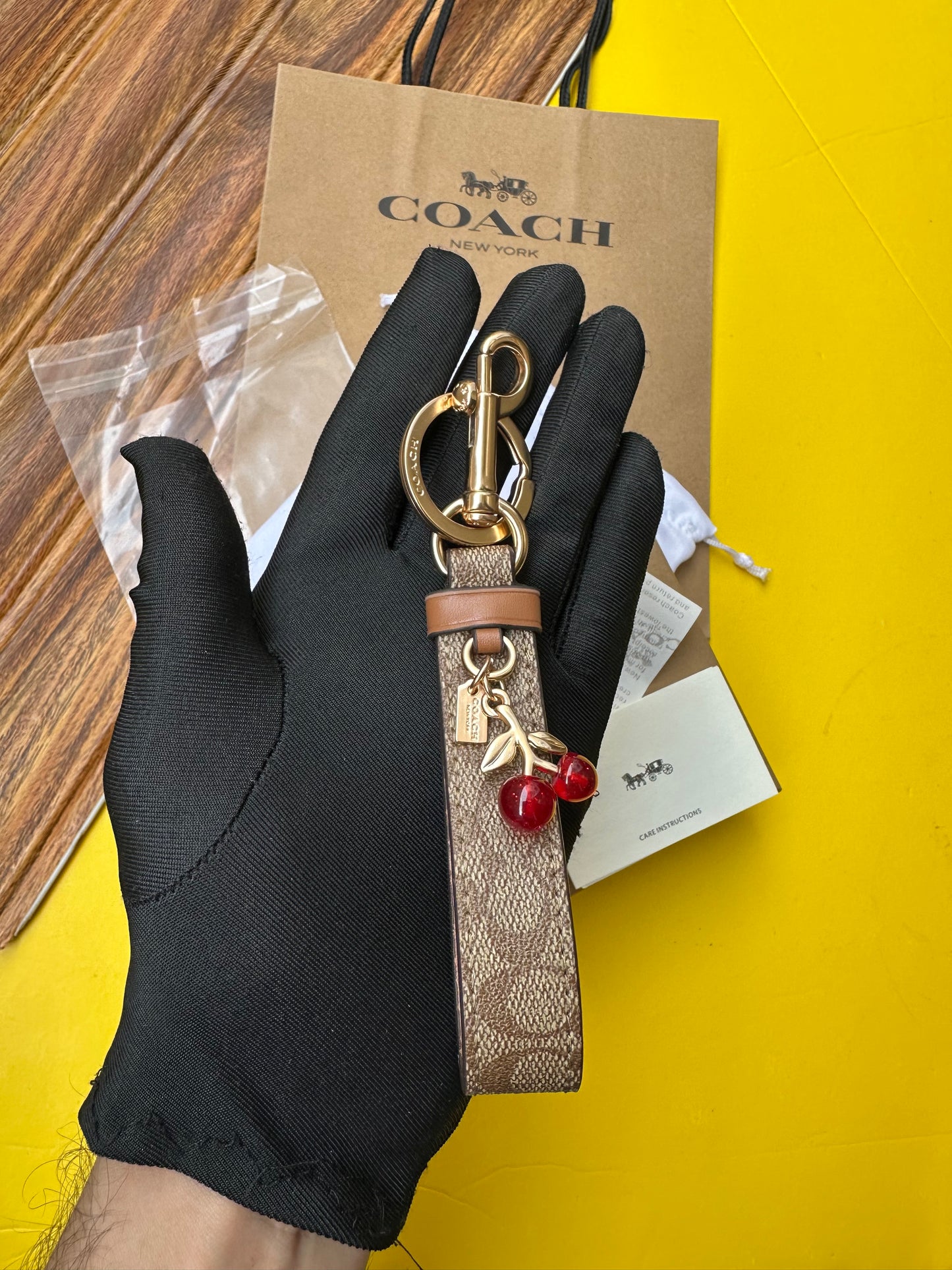 Coach charm keychain