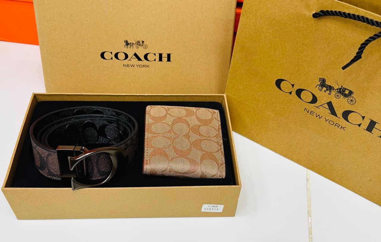C brand belt & wallet set