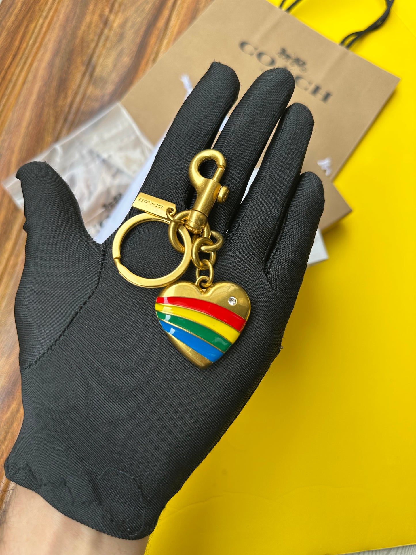 Coach charm keychain