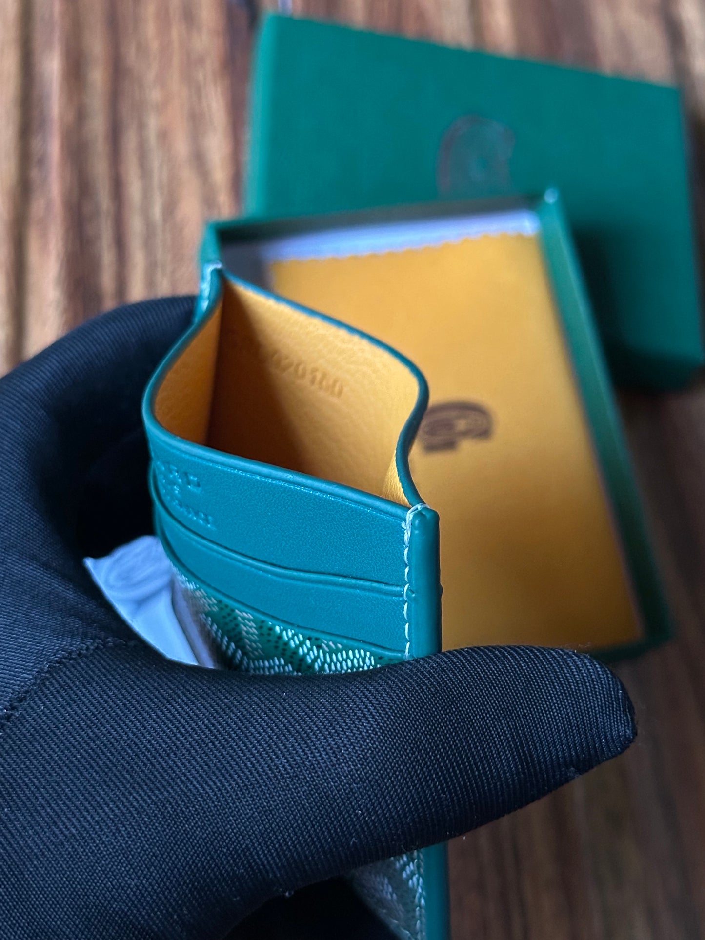 Goyard cardholder green