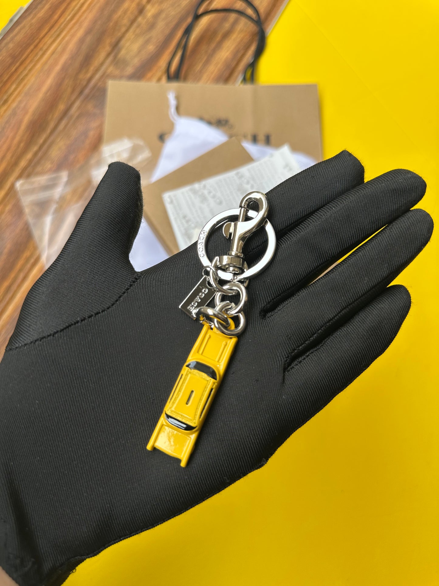 Coach charm keychain