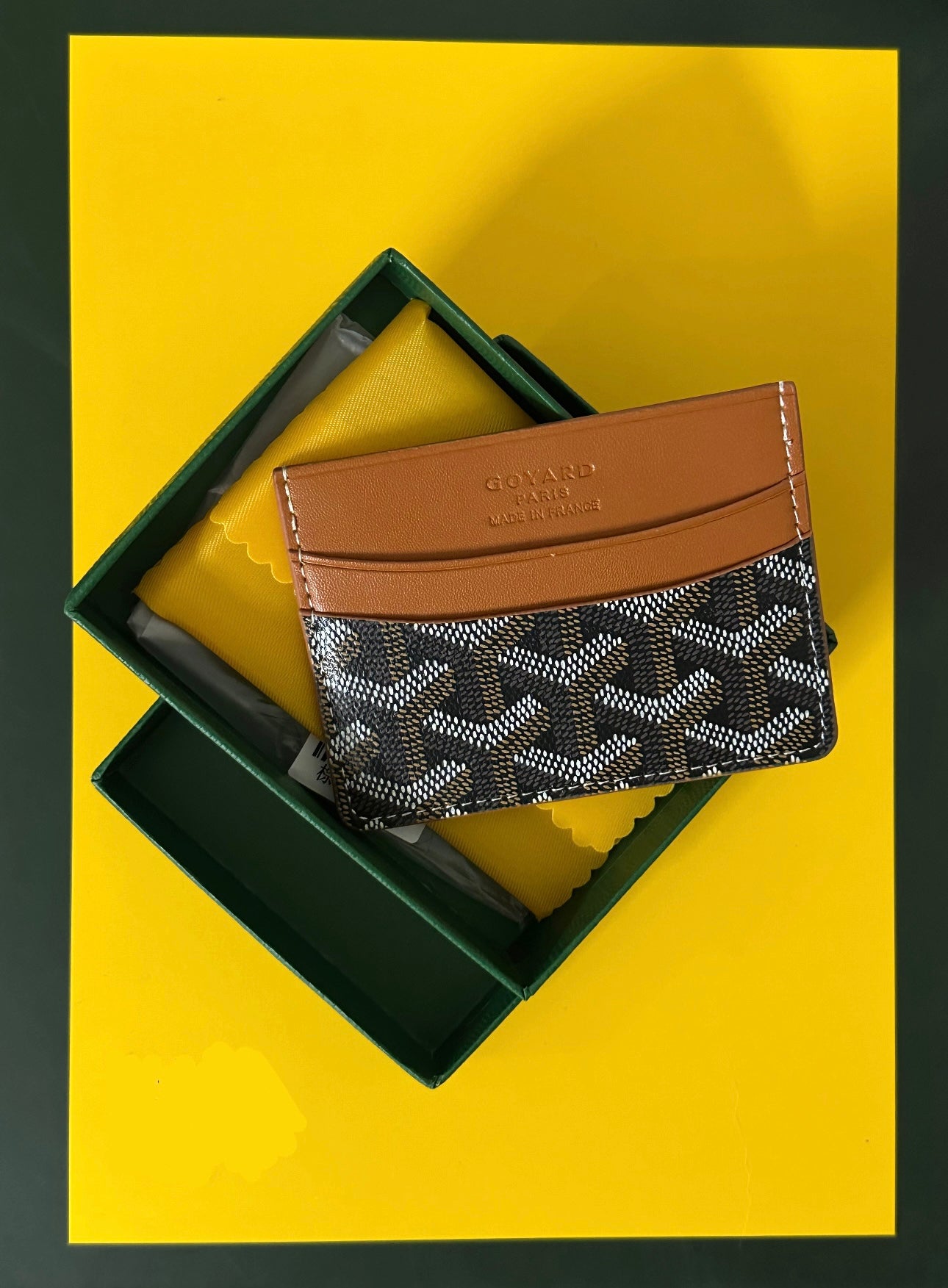 goyard cardholder brown