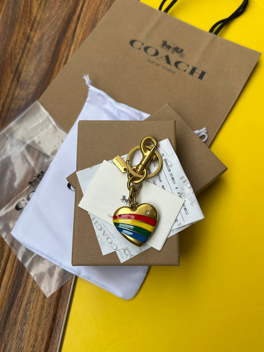 Coach charm keychain