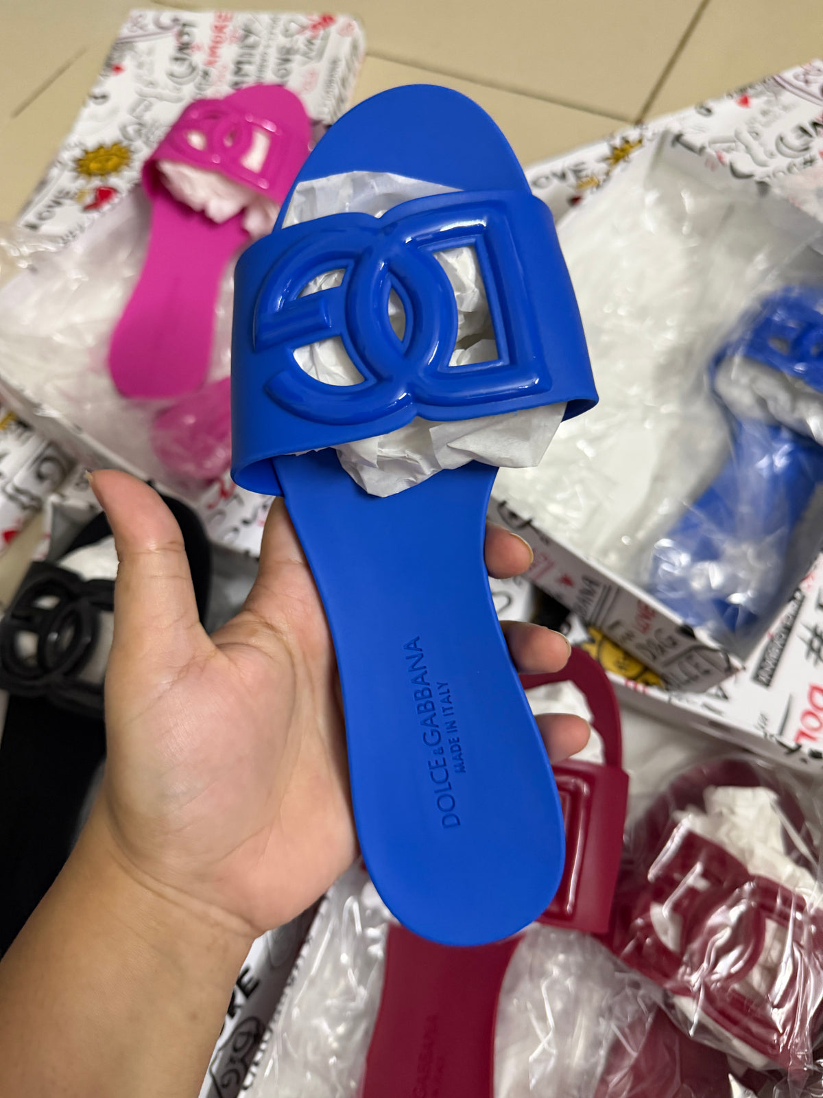 D&G famous brand slipper imported