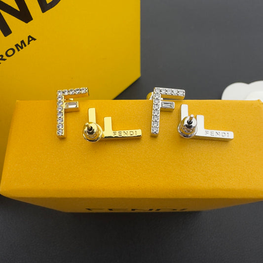 F e n d i Earrings ( Silver & Golden)