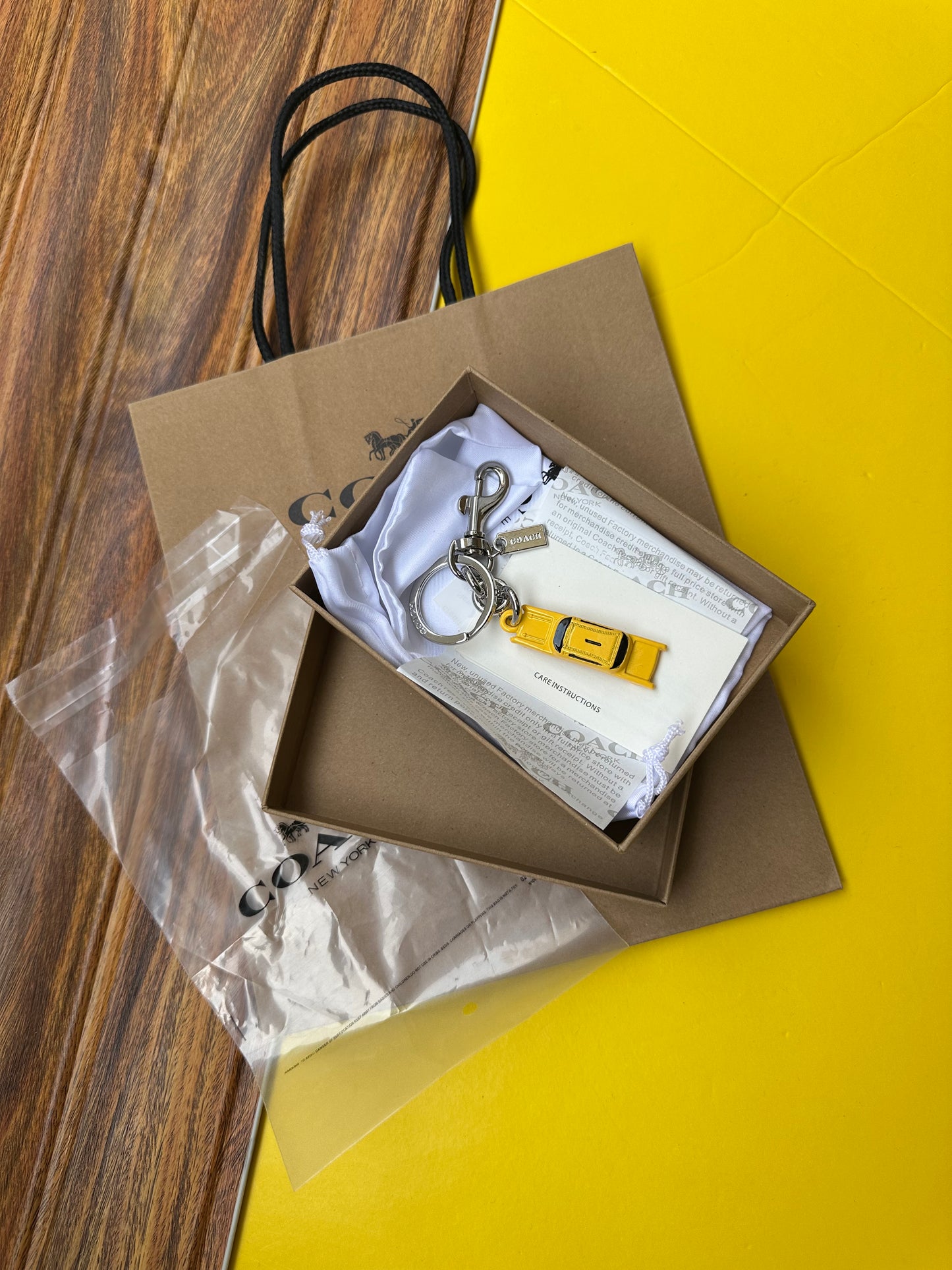 Coach charm keychain