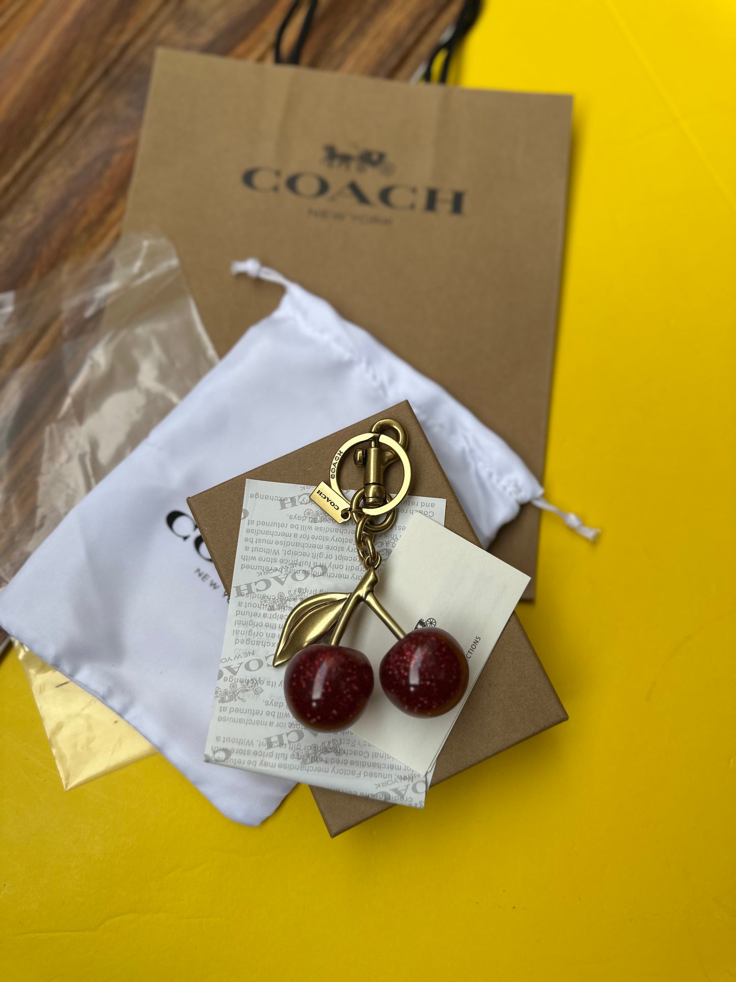 Coach charm keychain