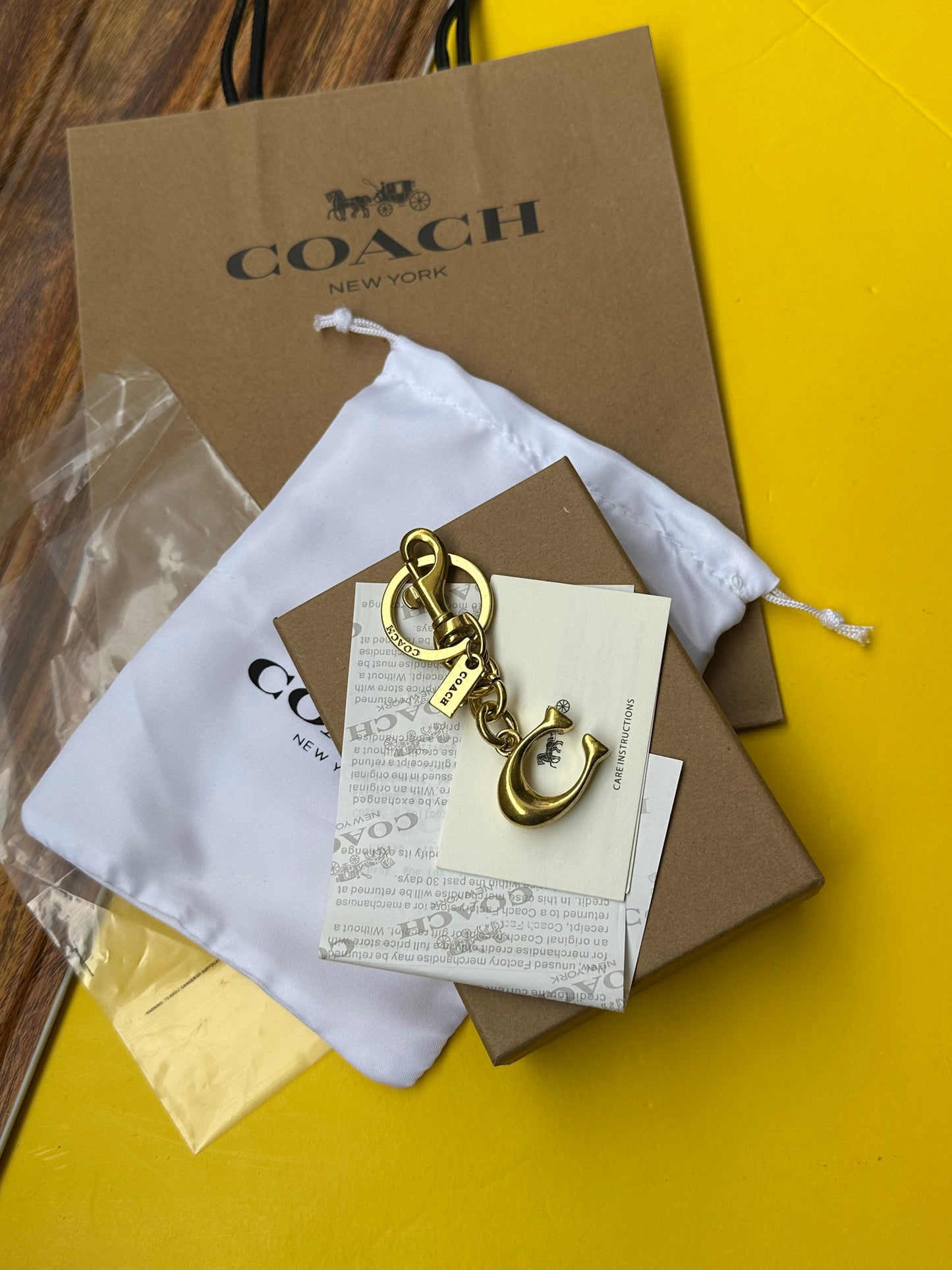 Coach charm keychain