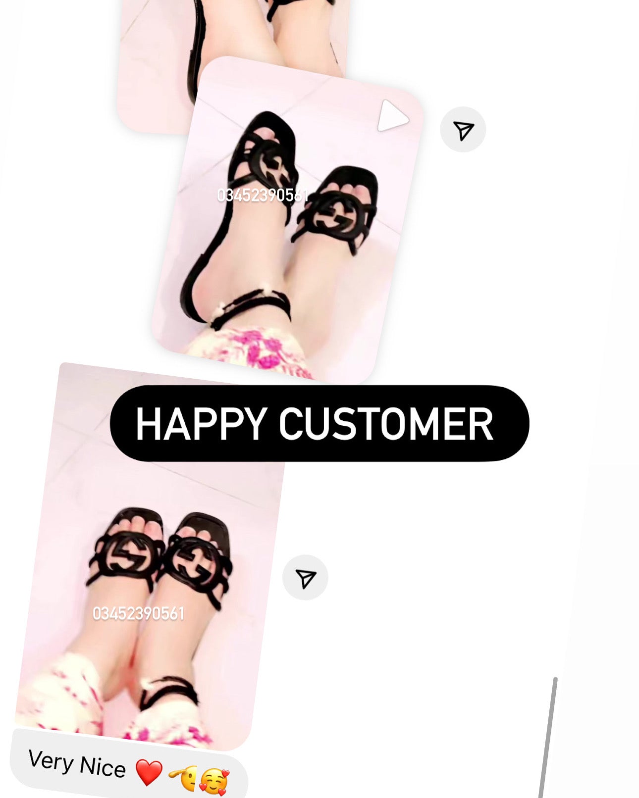 Black famous brand slipper