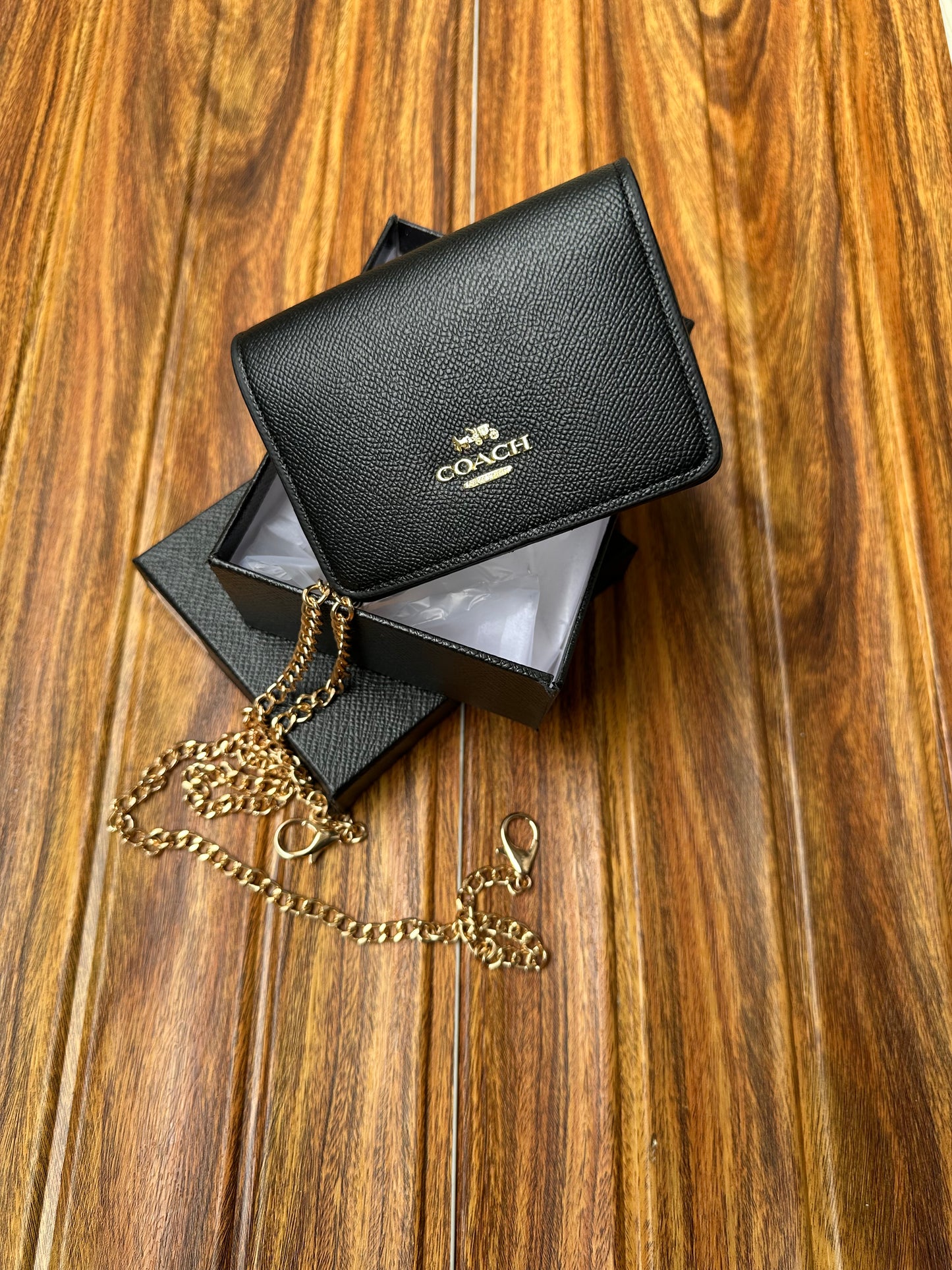 Coach wallet with chain ( remove able chain )