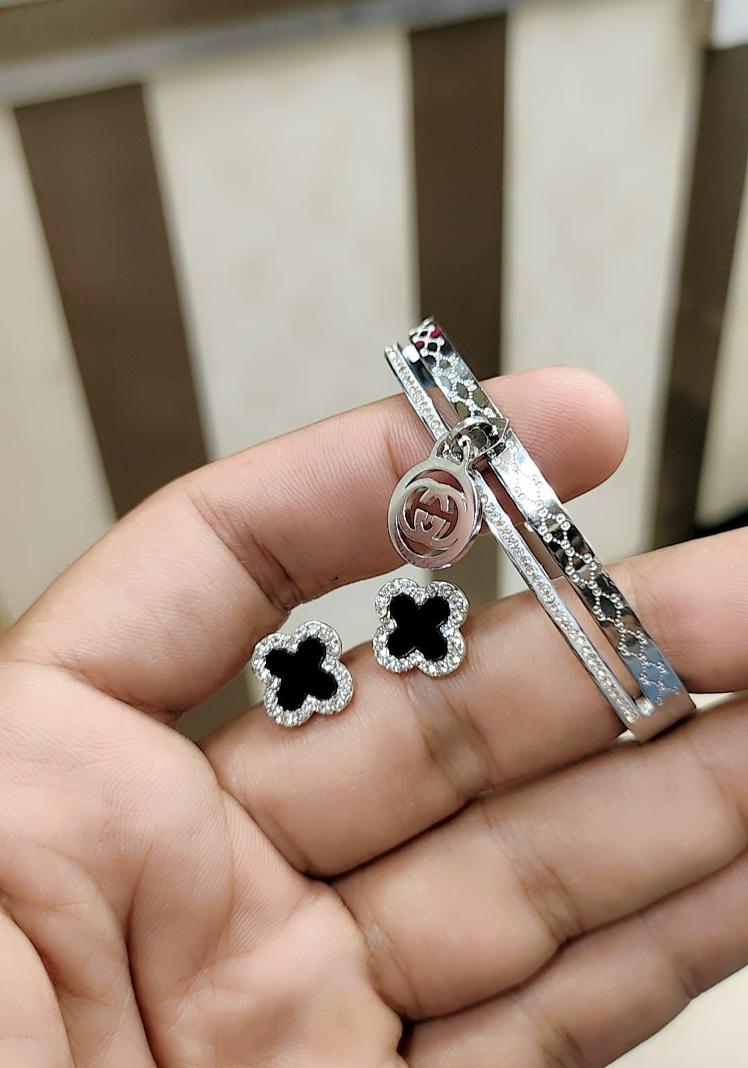 Famous brand bangle & studs ( 15 different brands )