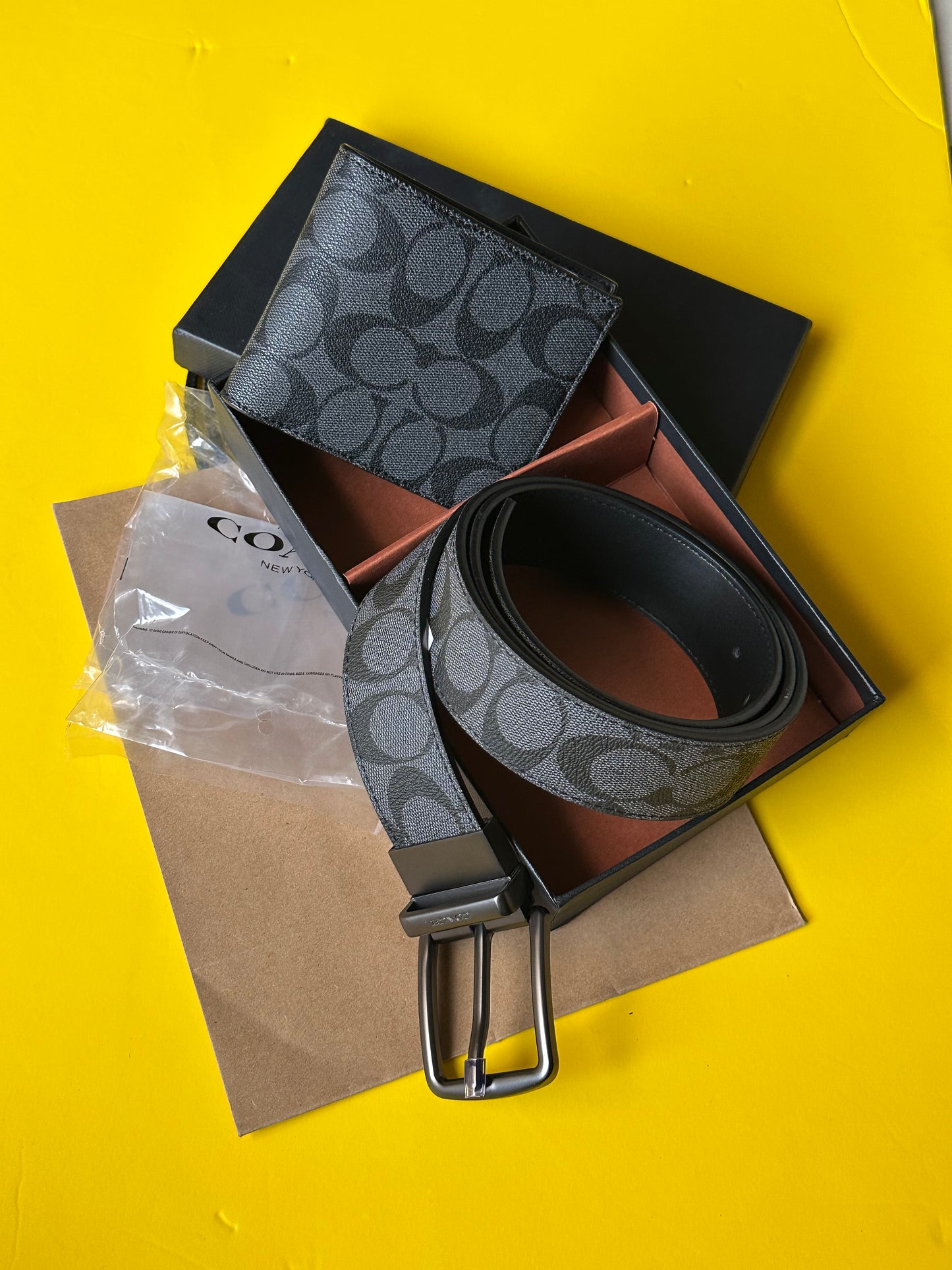Coach wallet + belt