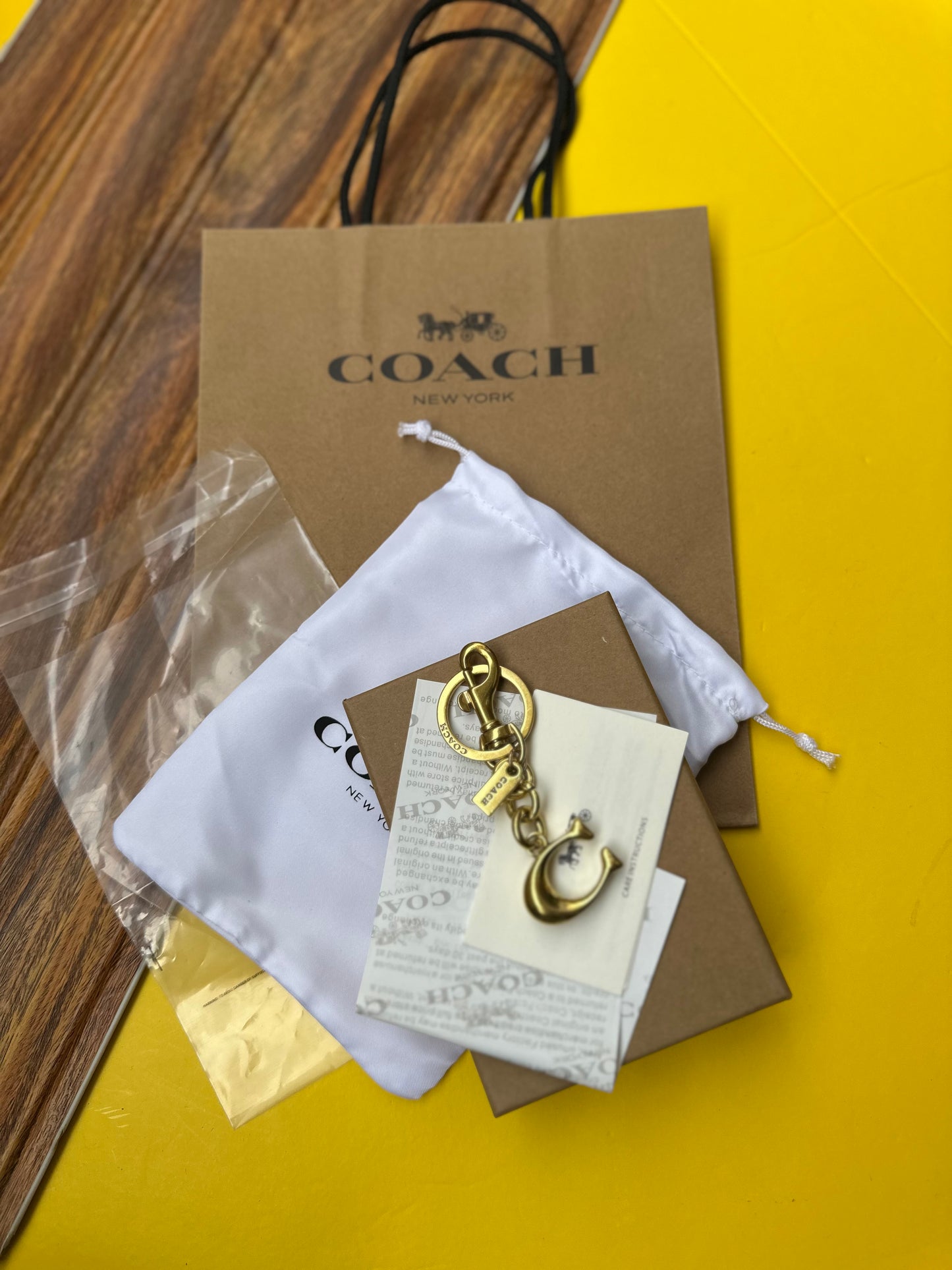 Coach charm keychain