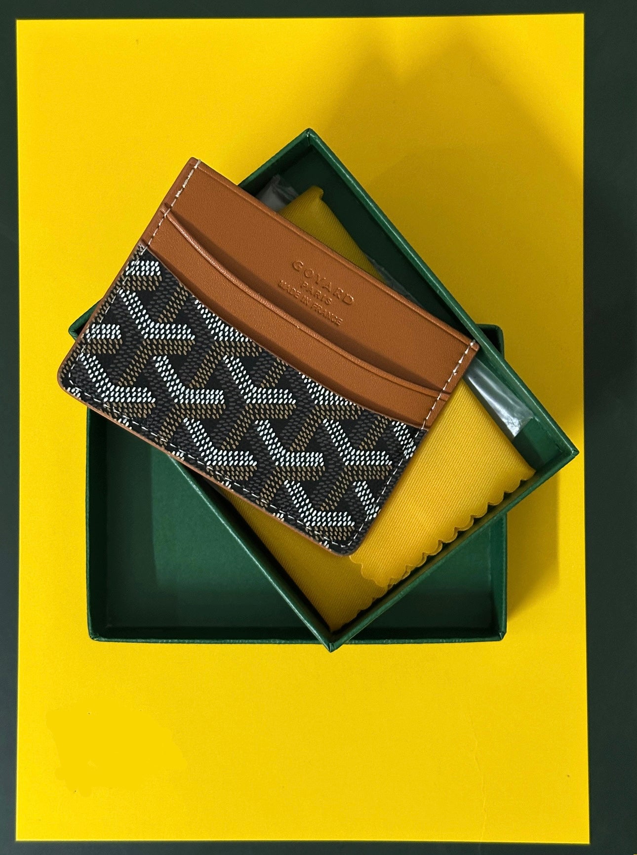 goyard cardholder brown