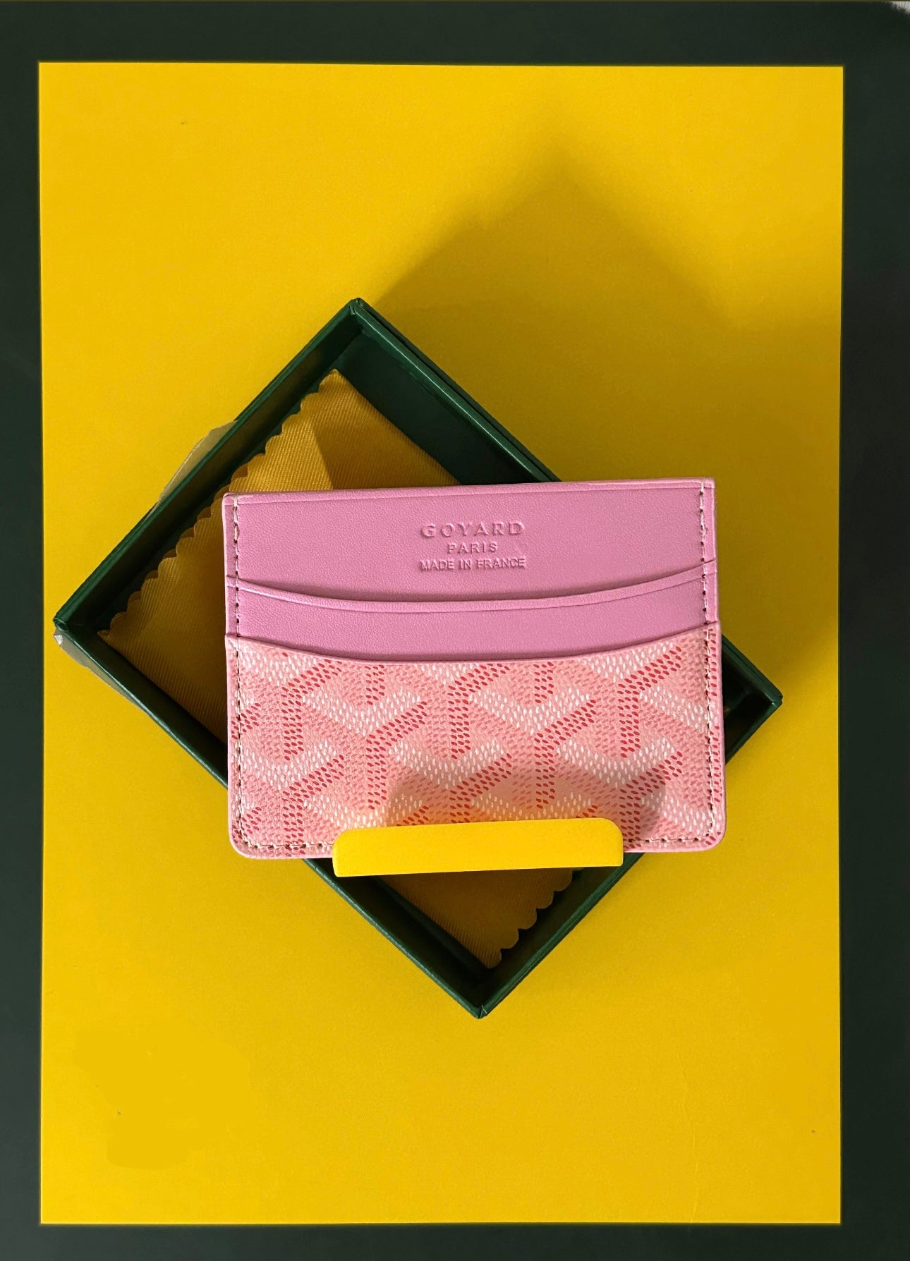 goyard cardholder pink