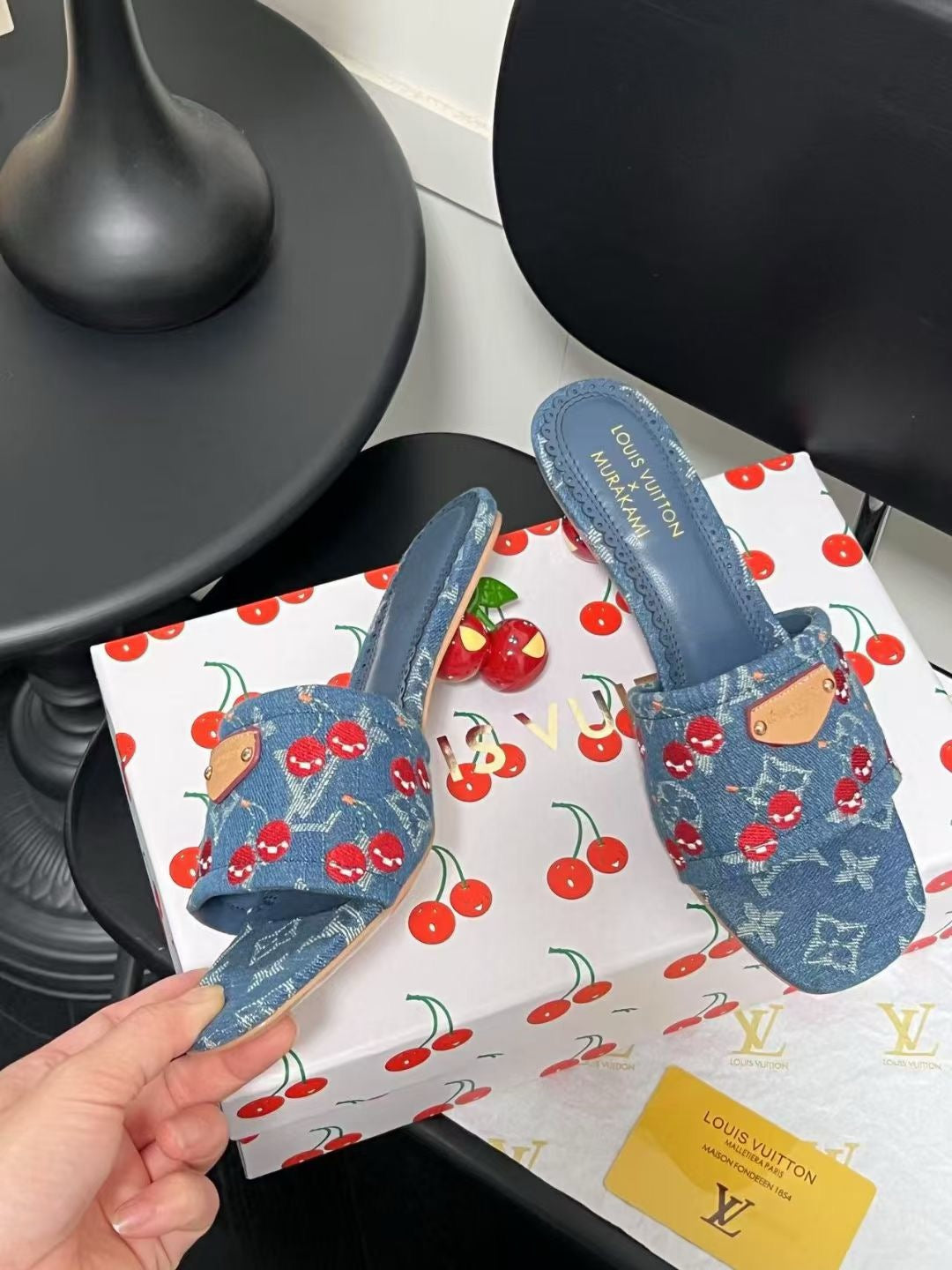 LV cherry heels ( pre order )