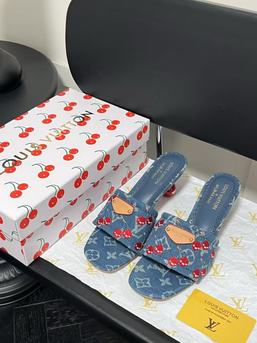 LV cherry heels ( pre order )