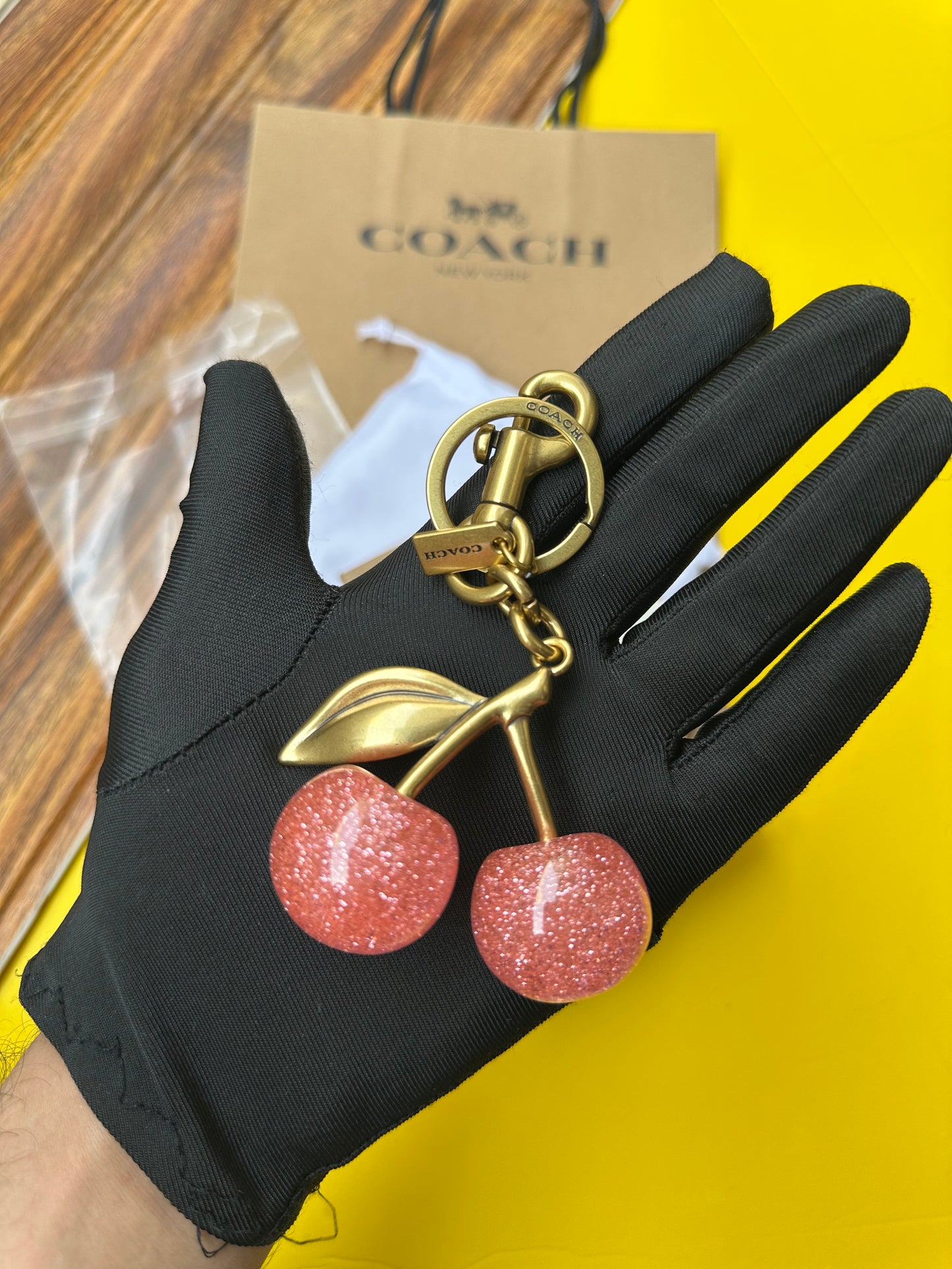 Coach charm keychain