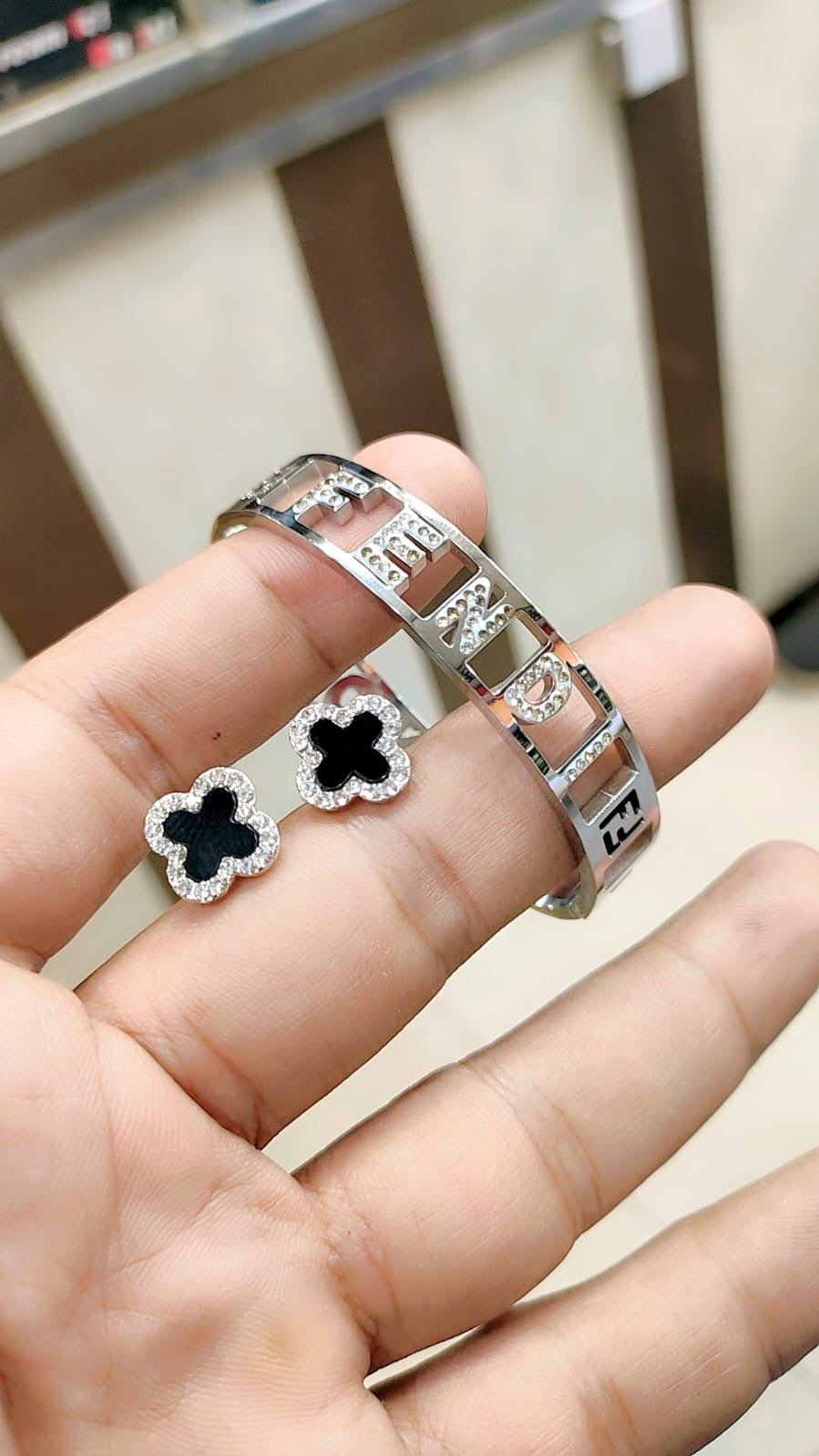 Famous brand bangle & studs ( 15 different brands )