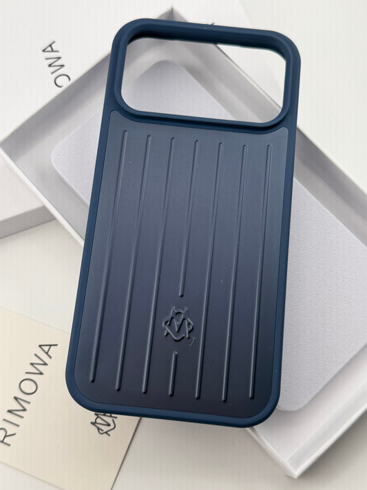 R famous brand iphone 17/16/15/14/13/12/11 back cover blue