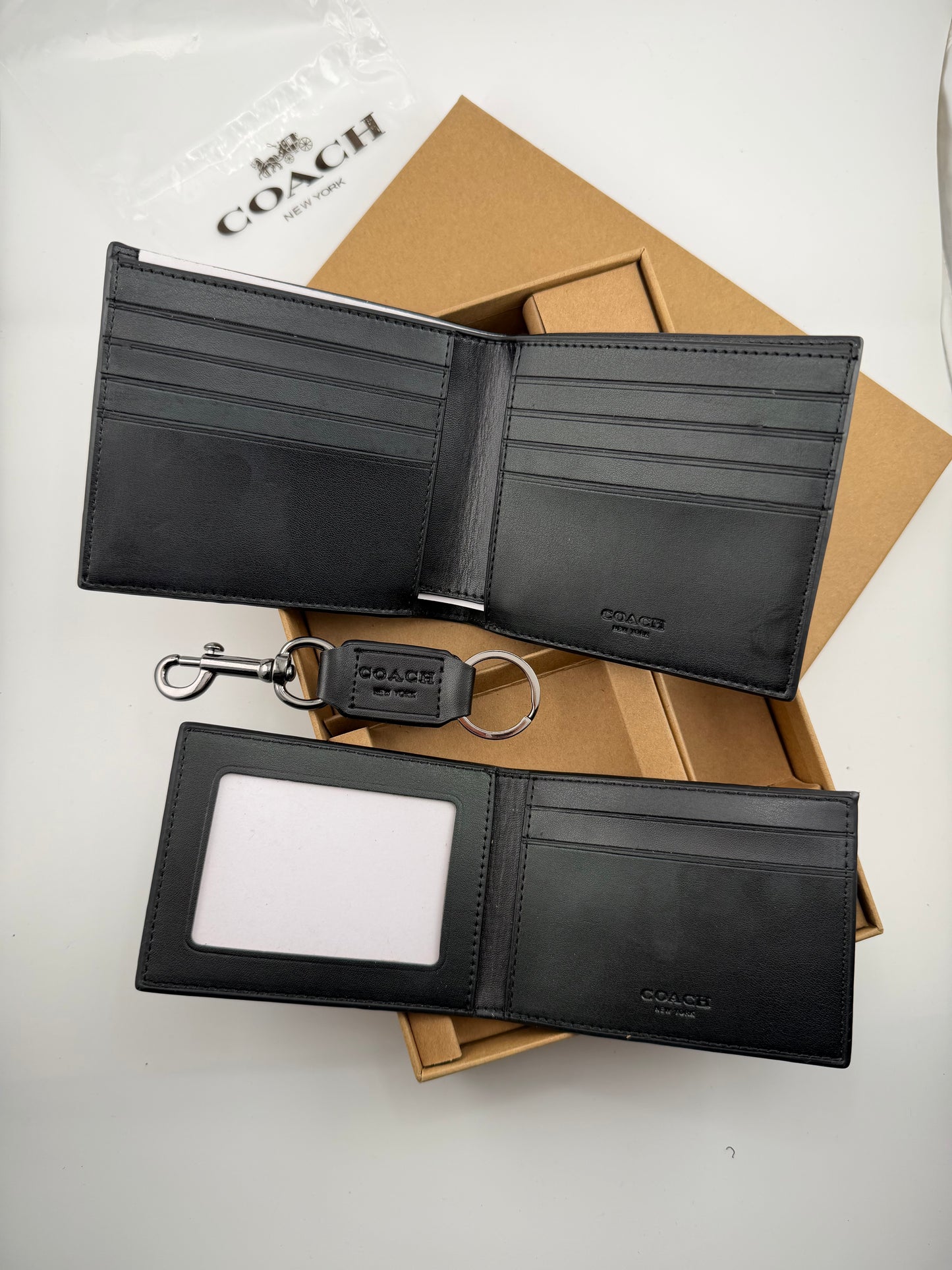 Coach wallet set cardholder & keychain