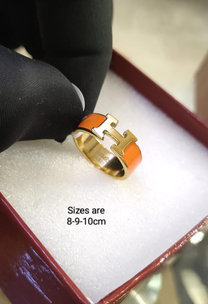 H Design Rrings H brand ring ( 4 colors ) – brandoneoriginals