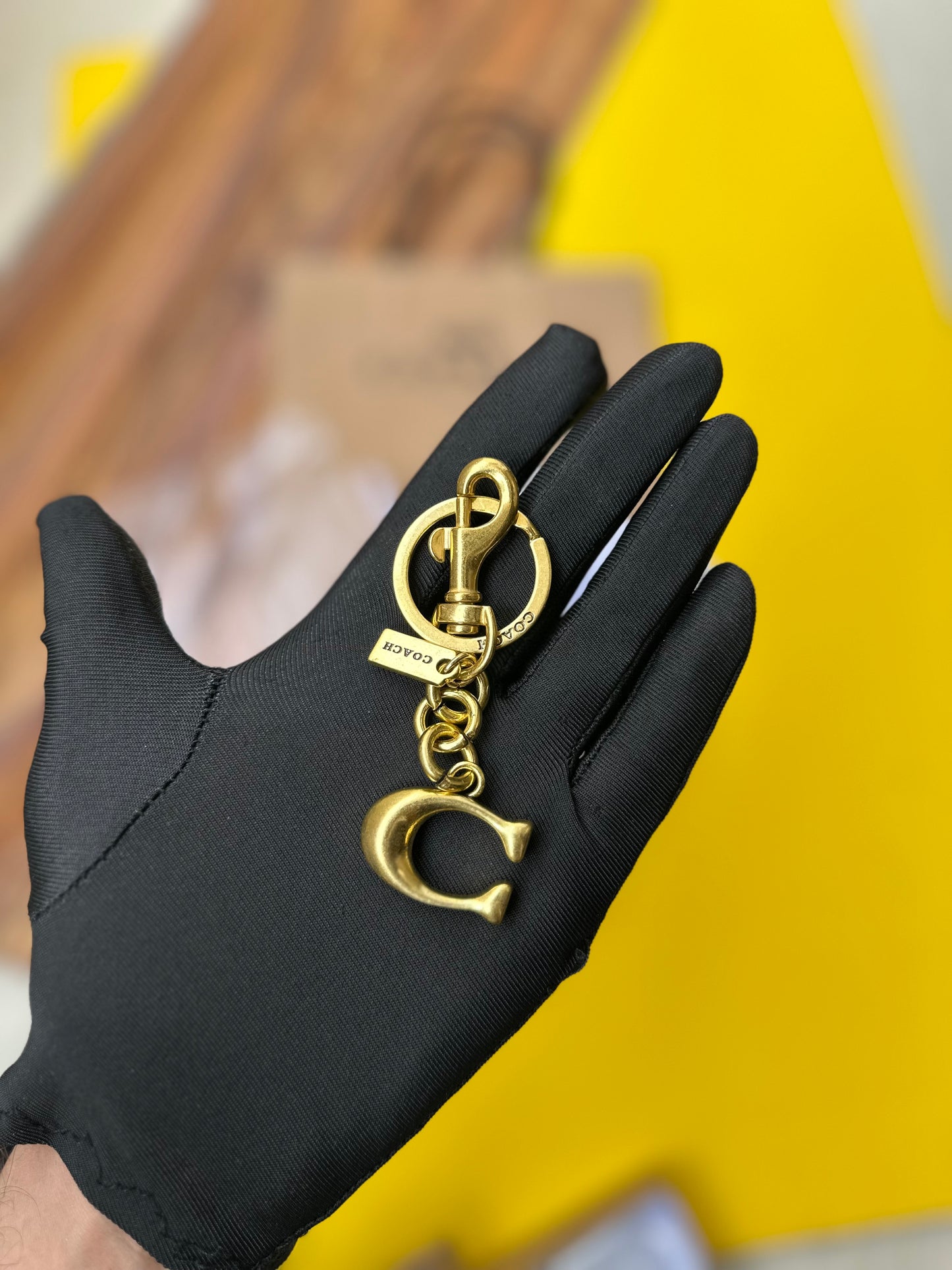 Coach charm keychain