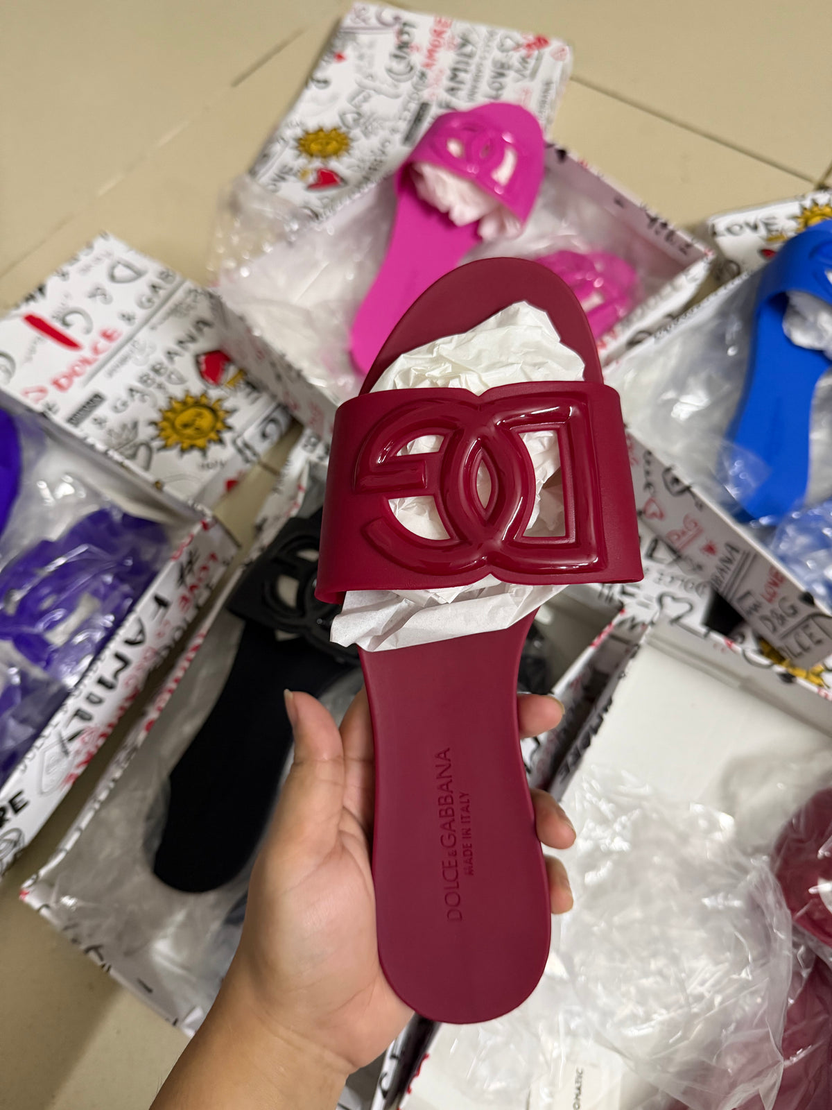 D&G famous brand slipper imported