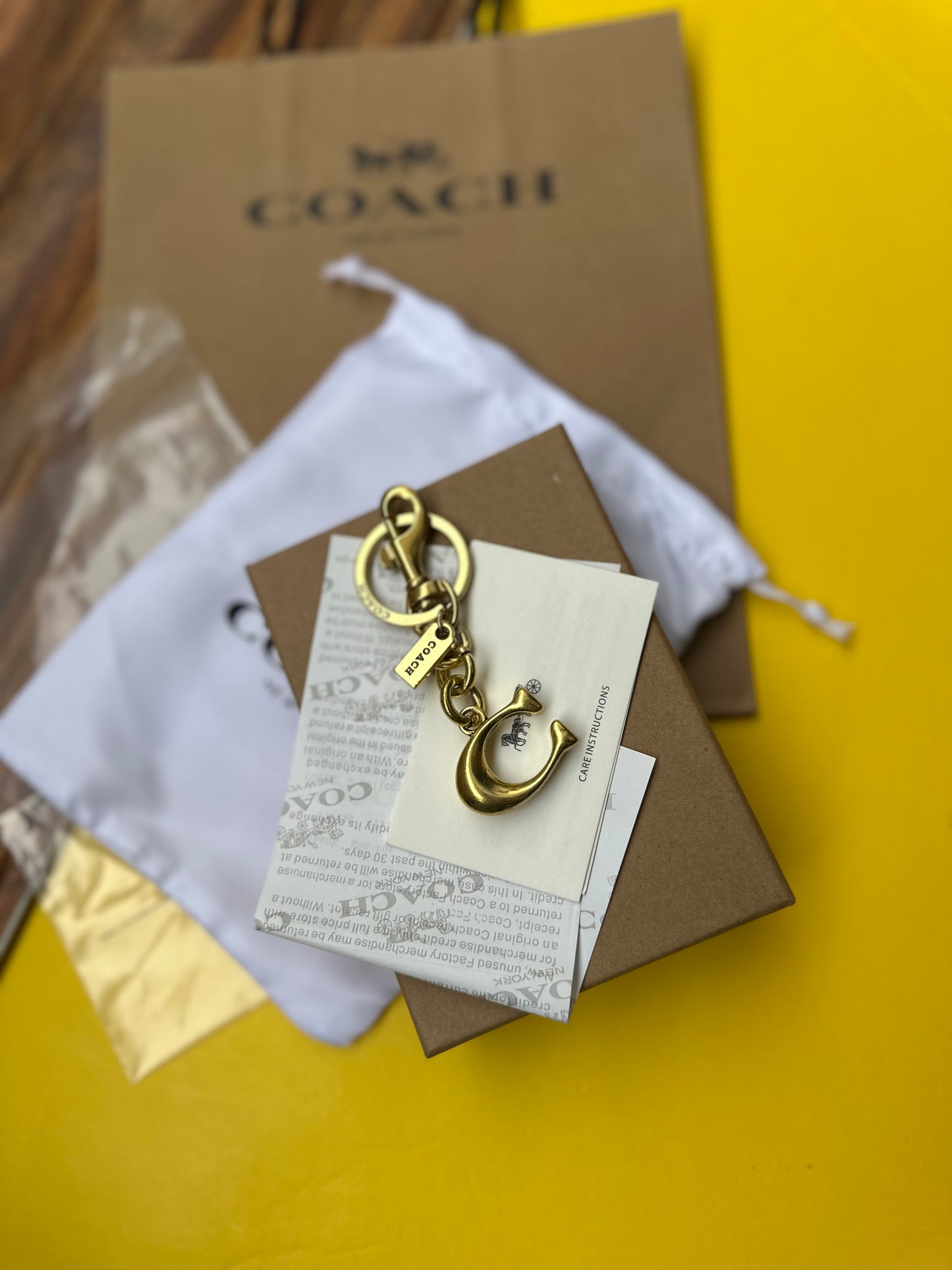 Coach charm keychain