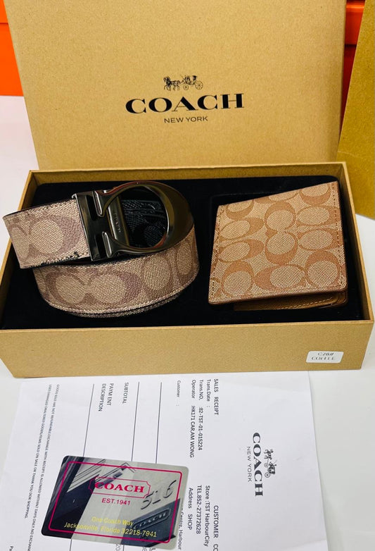 C brand belt & wallet set