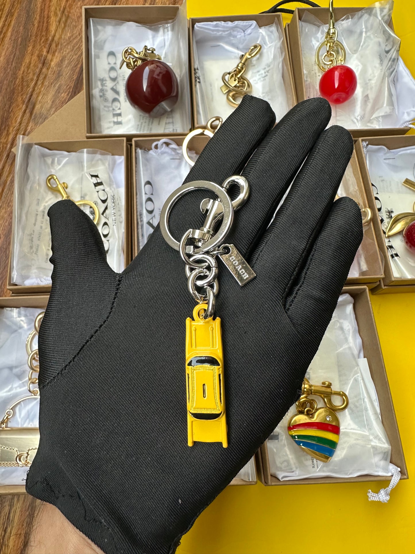 Coach charm keychain