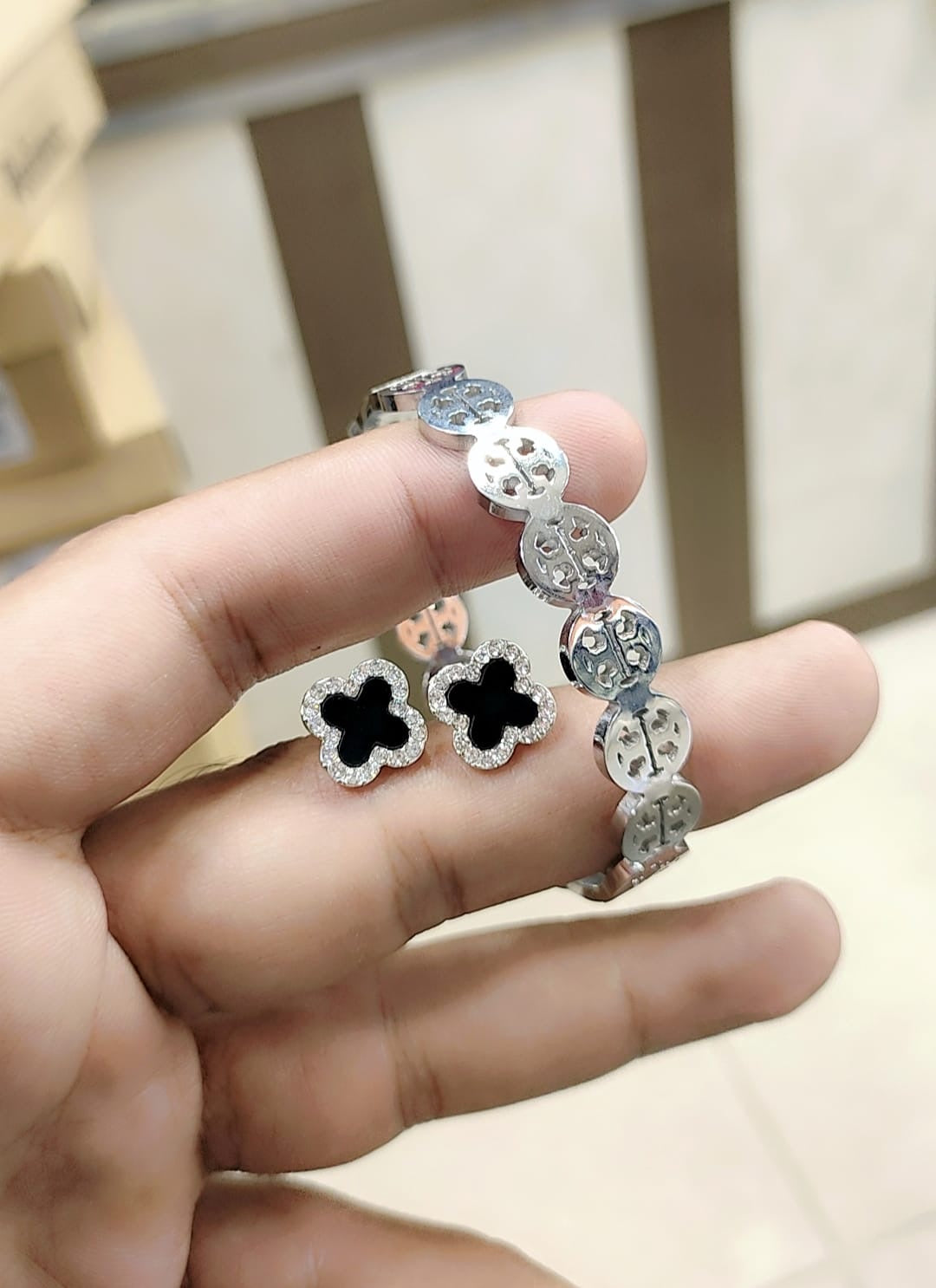 Famous brand bangle & studs ( 15 different brands )