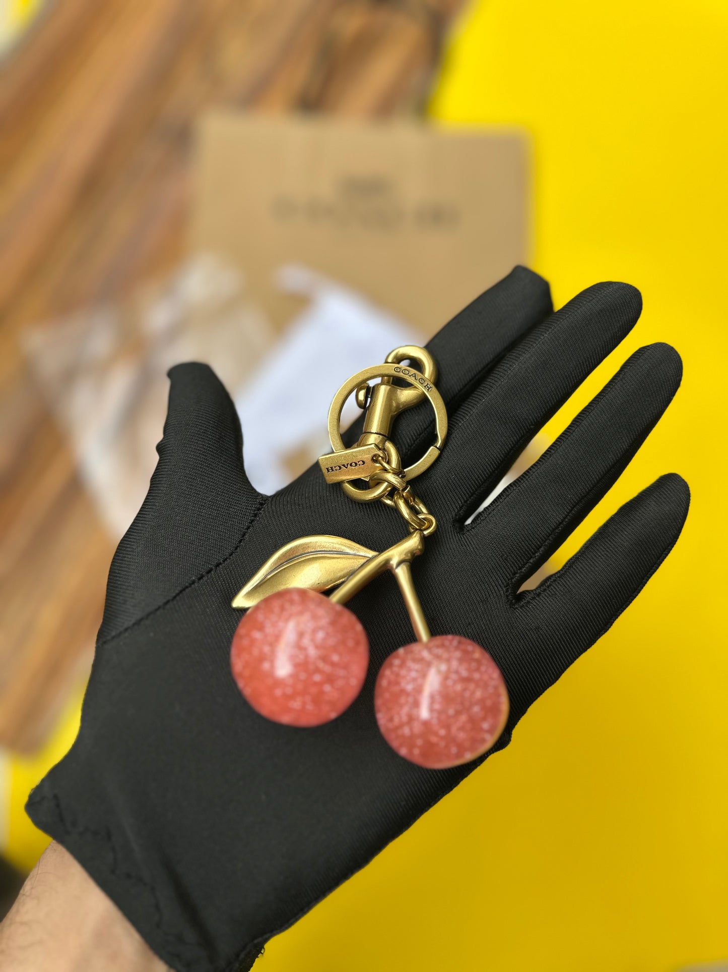 Coach charm keychain