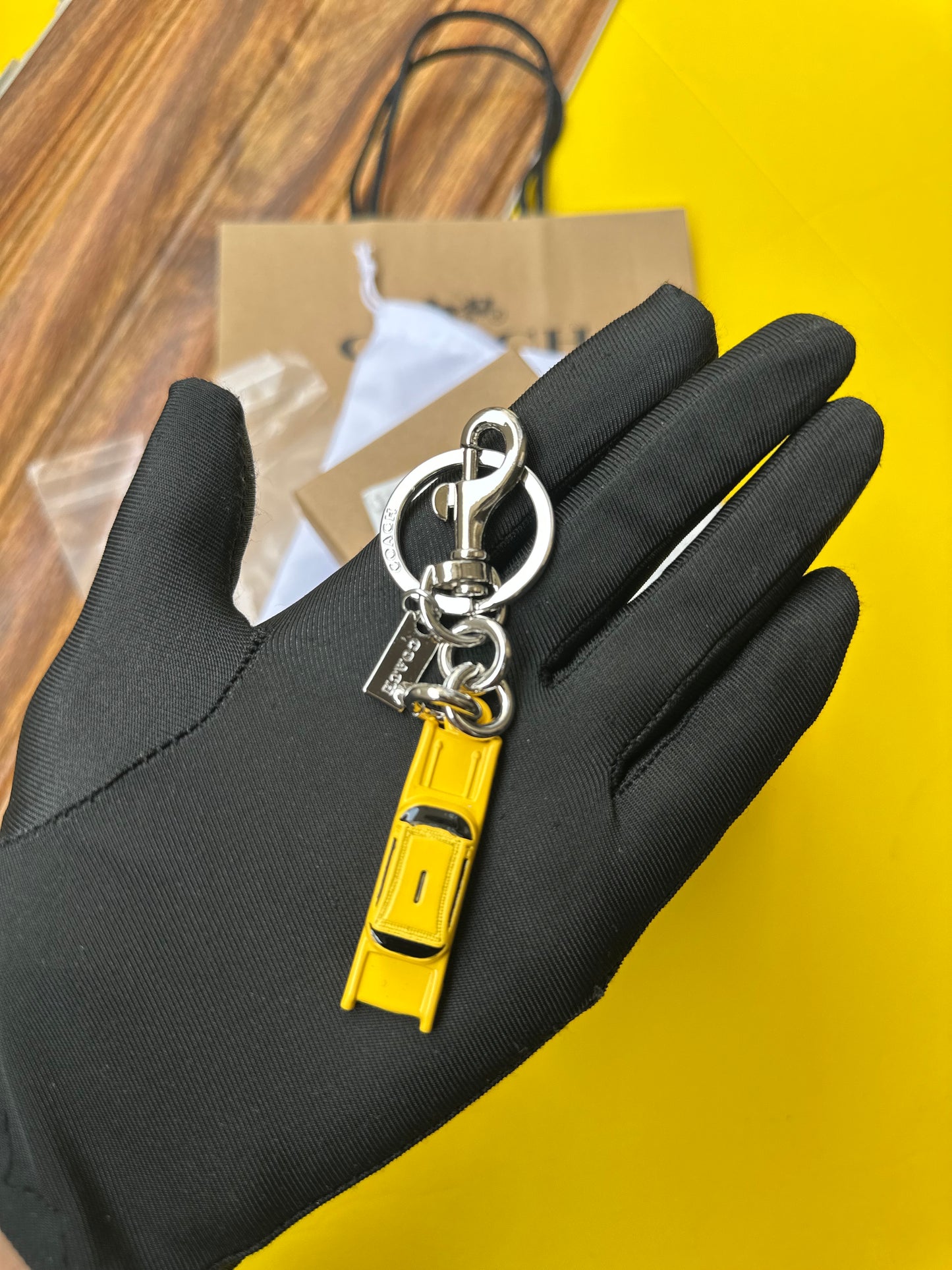 Coach charm keychain