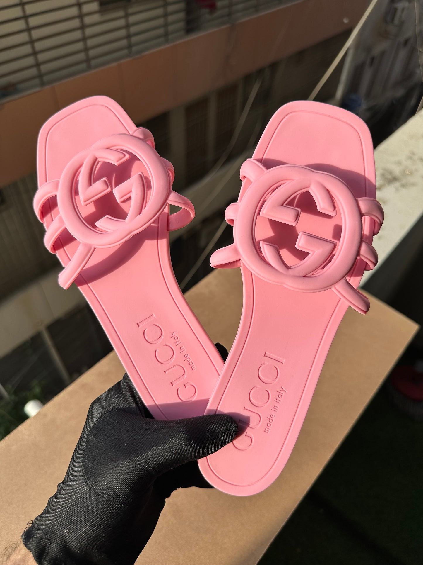 Pink slides famous brand