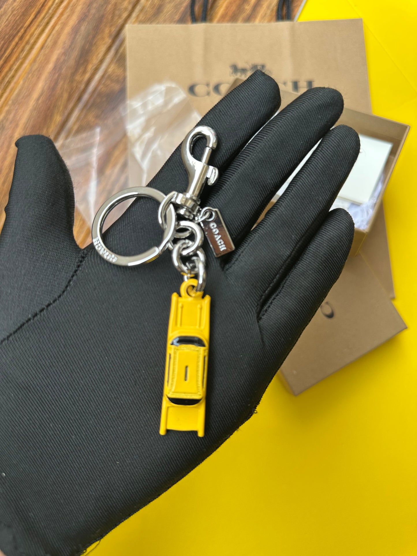 Coach charm keychain