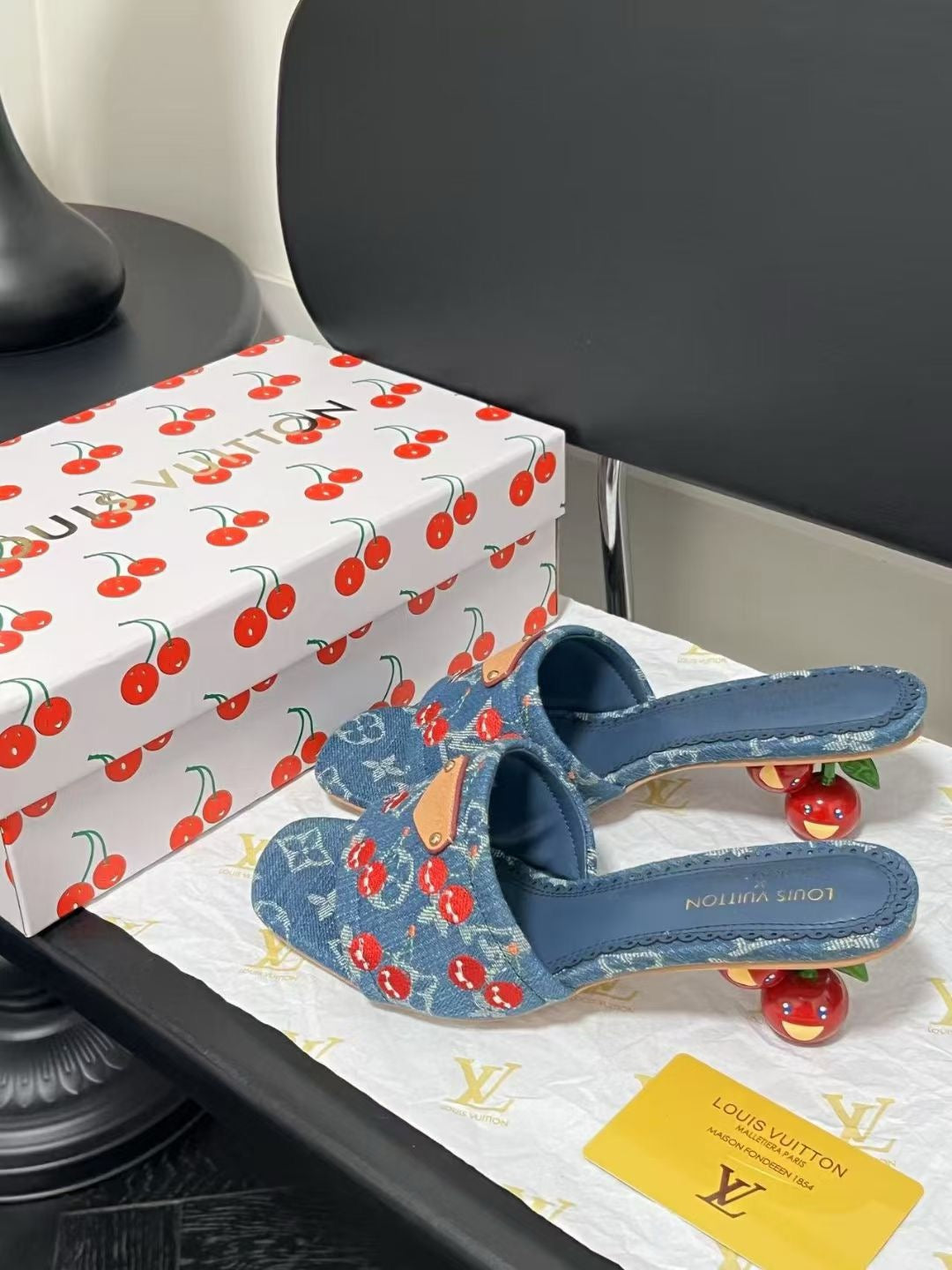 LV cherry heels ( pre order )