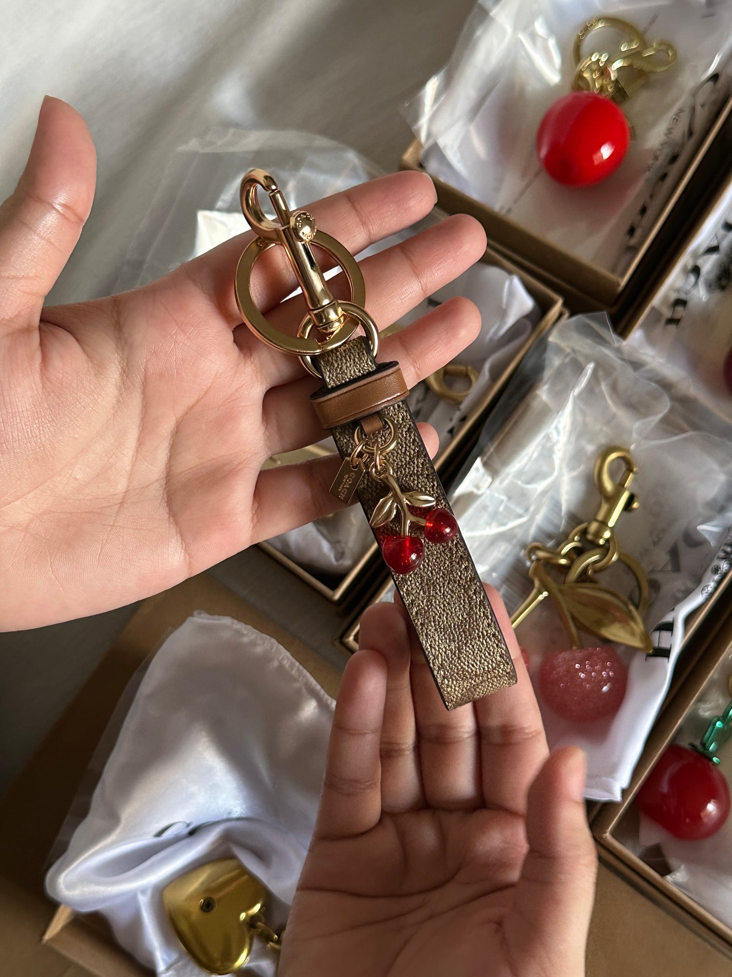 Coach charm keychain