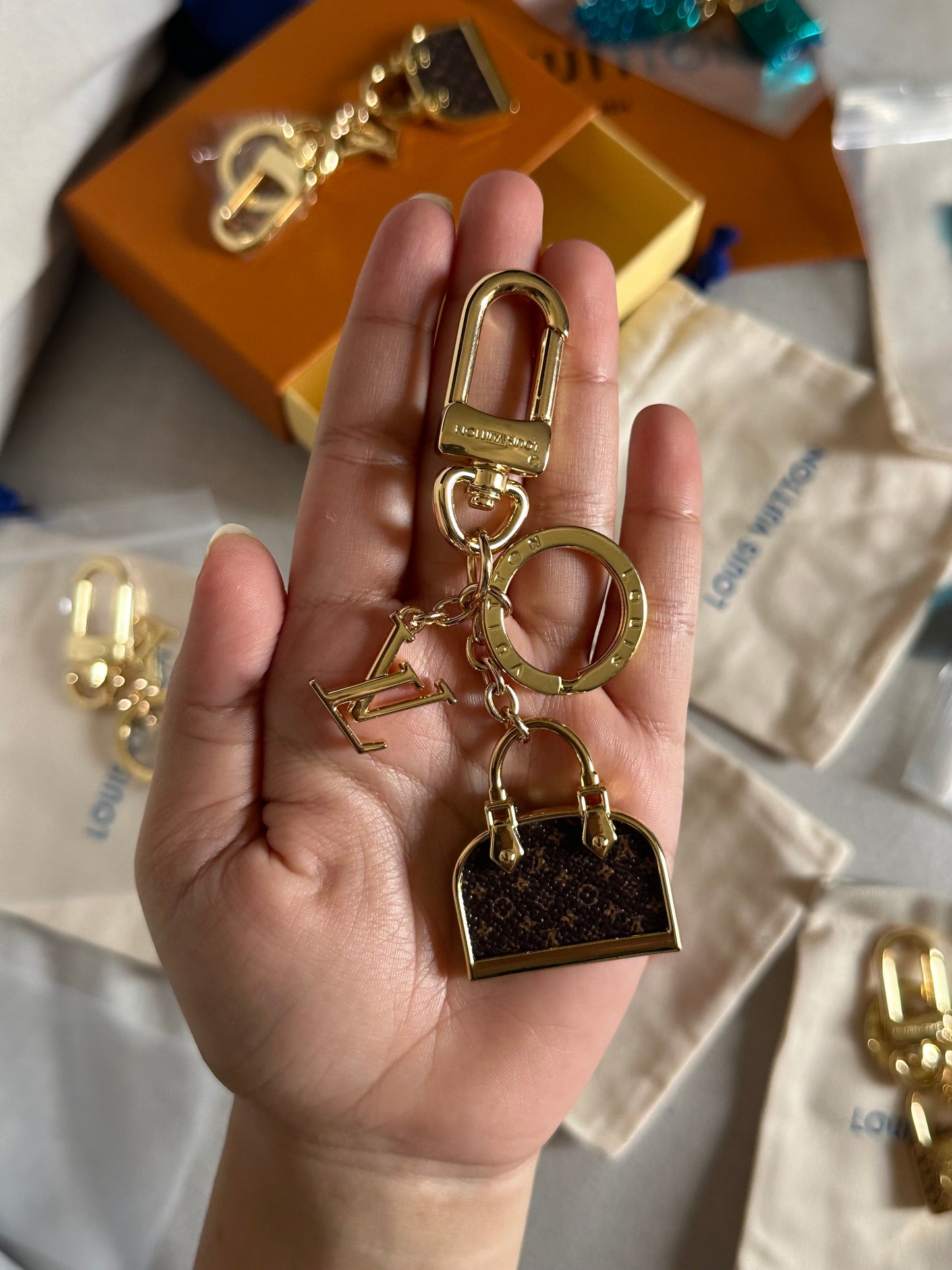 LV bag charm