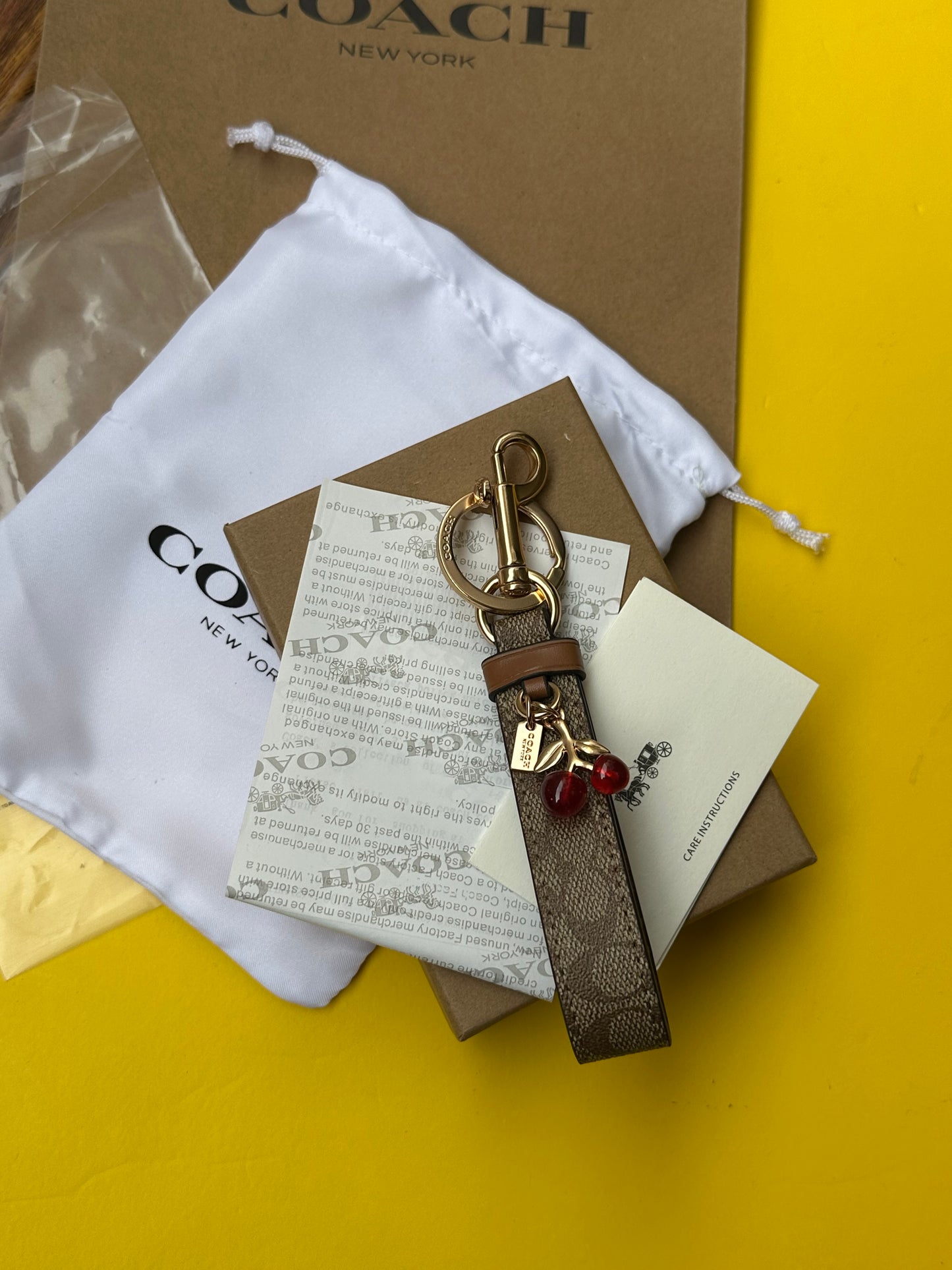 Coach charm keychain