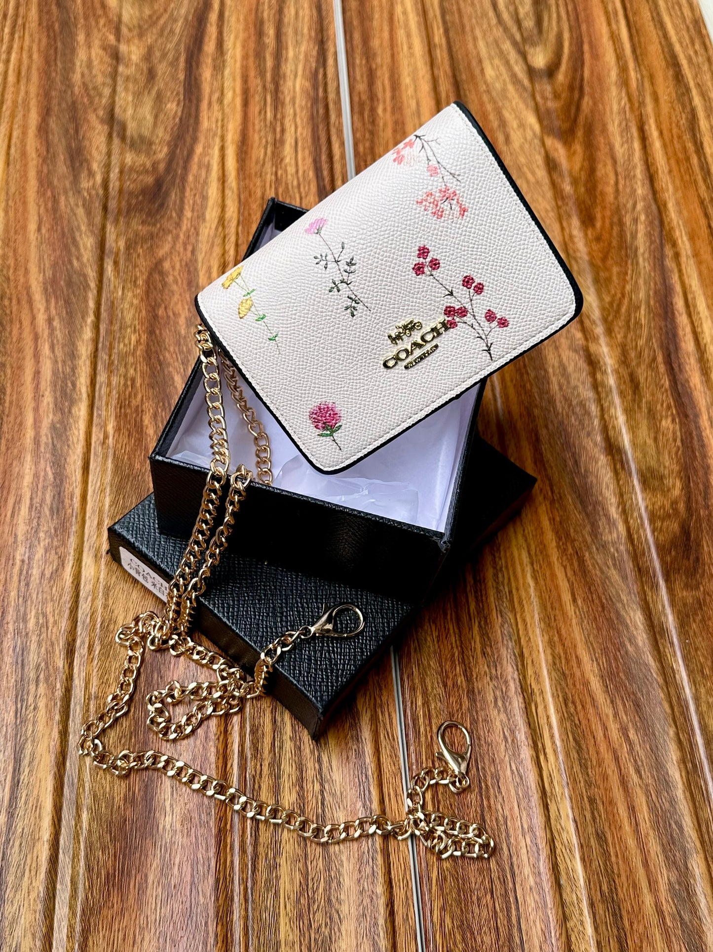 Coach wallet with chain ( remove able chain )