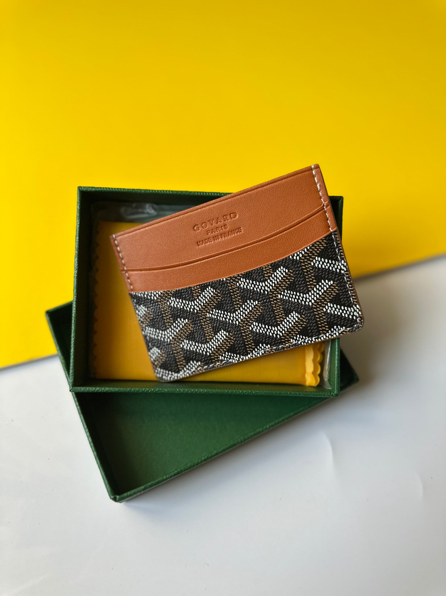 goyard cardholder brown