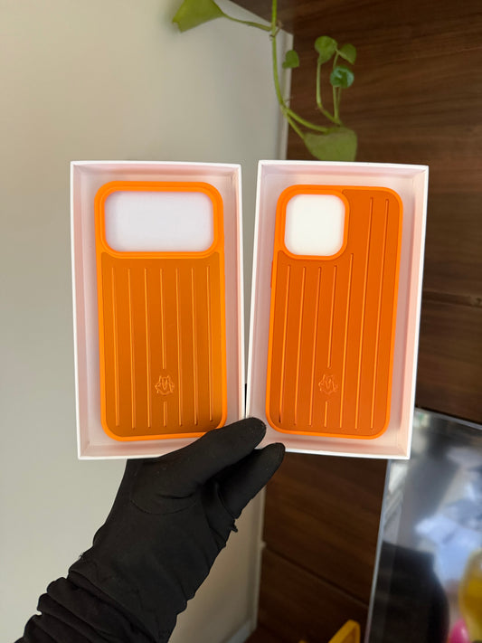 R famous brand iphone 17/16/15/14 back cover orange
