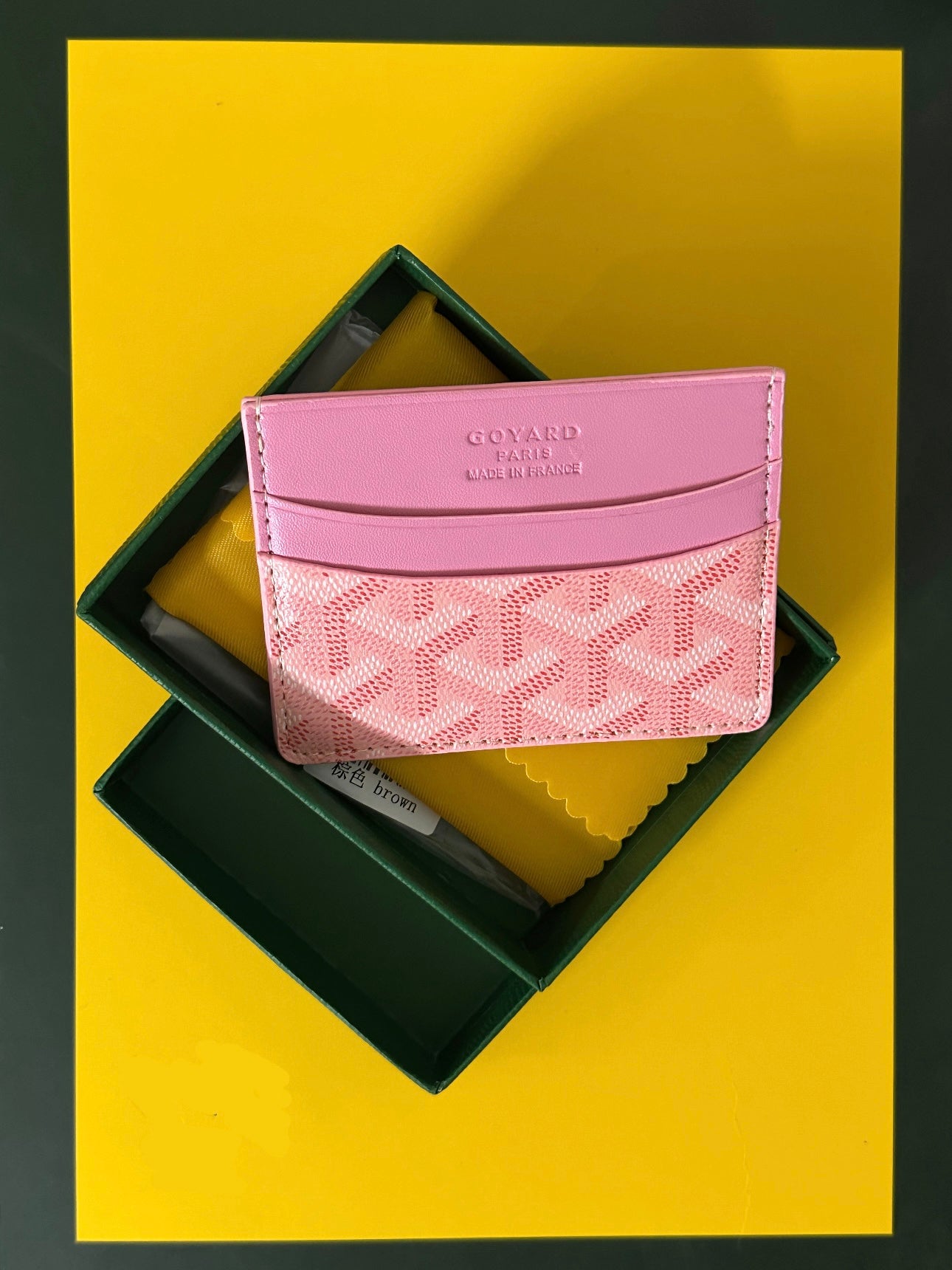 goyard cardholder pink