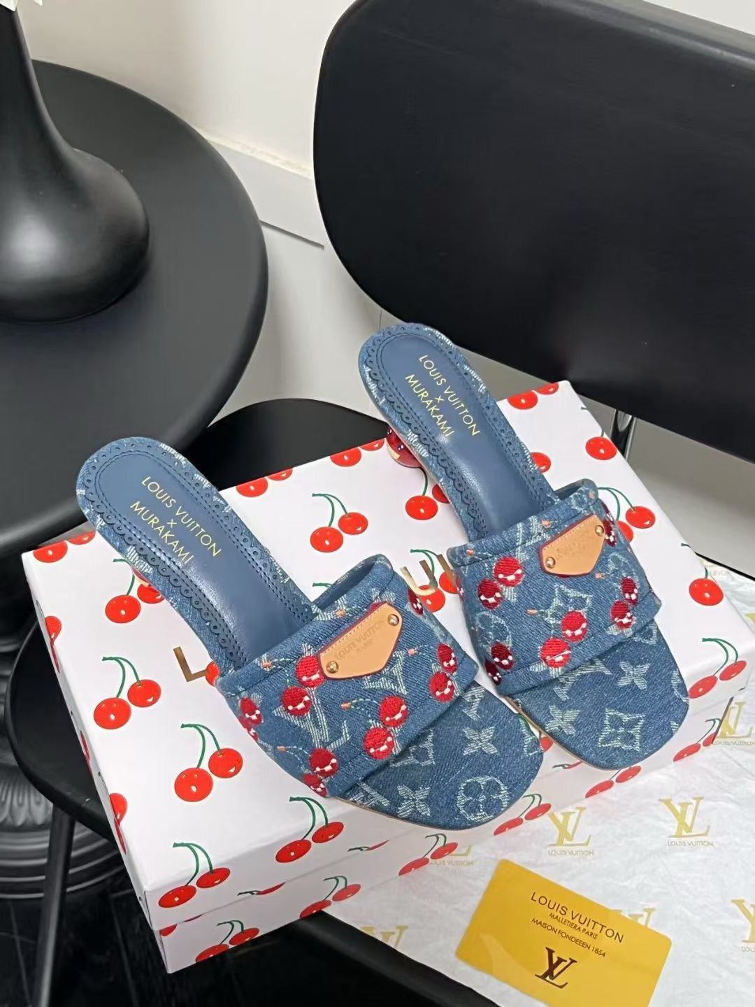 LV cherry heels ( pre order )