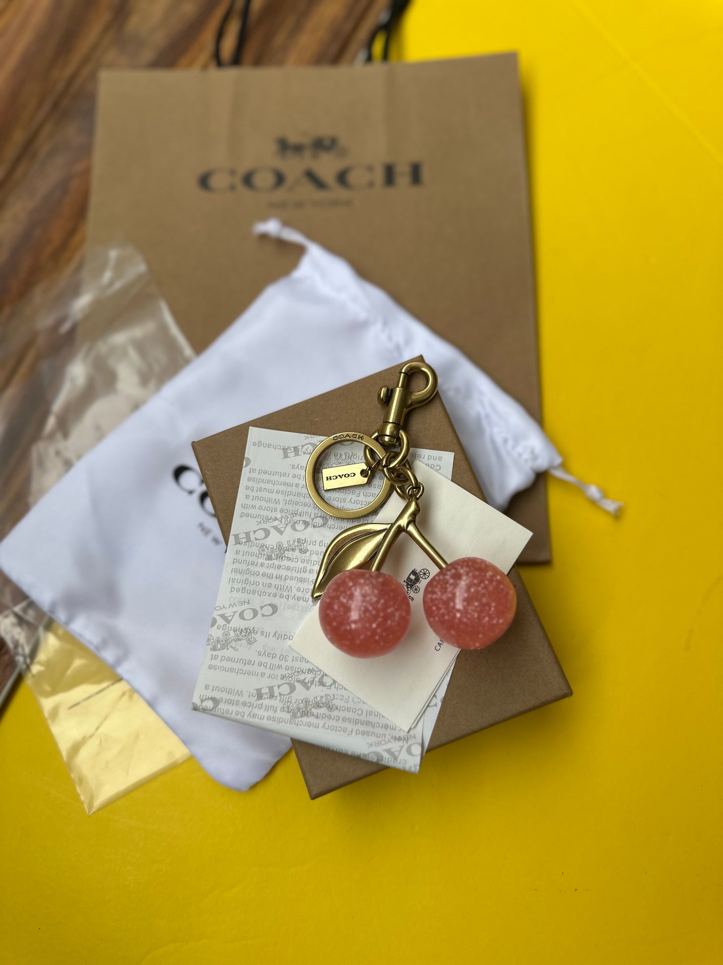 Coach charm keychain