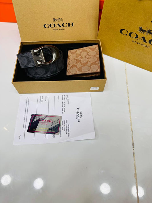 C brand belt & wallet set