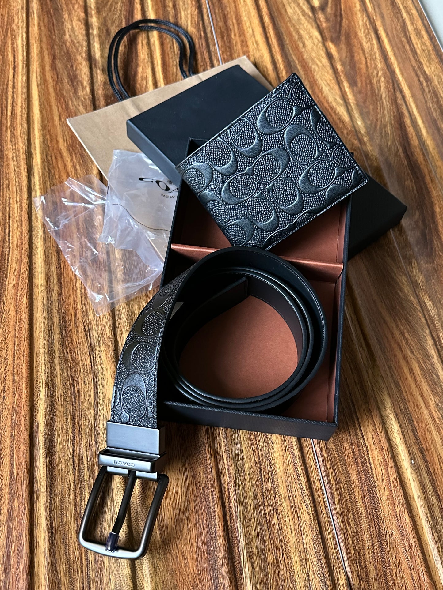 Coach wallet + belt
